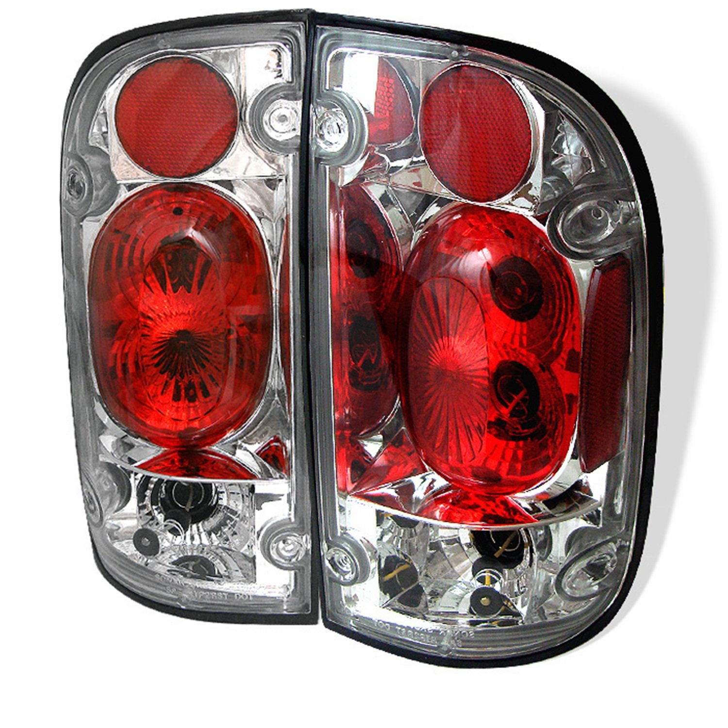 Spyder 5007841 Euro Style Chrome Tail Lights for 2001-2004 Toyota Tacoma | Enhanced Visibility & Stylish Upgrade for Night Driving & Custom Truck Look