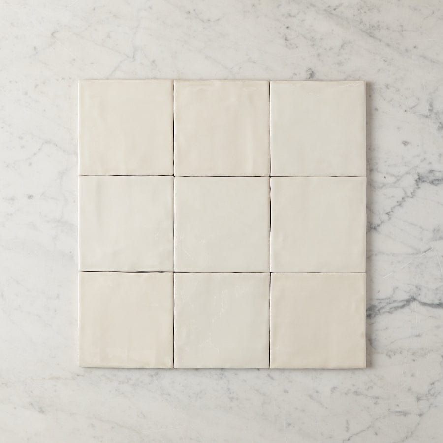 Premium Newport Gloss Bone Mixed Square Tile - 12x12 Inch Ceramic Wall & Floor Tile for Bathroom, Kitchen Backsplash & Shower - Waterproof & Easy to Clean