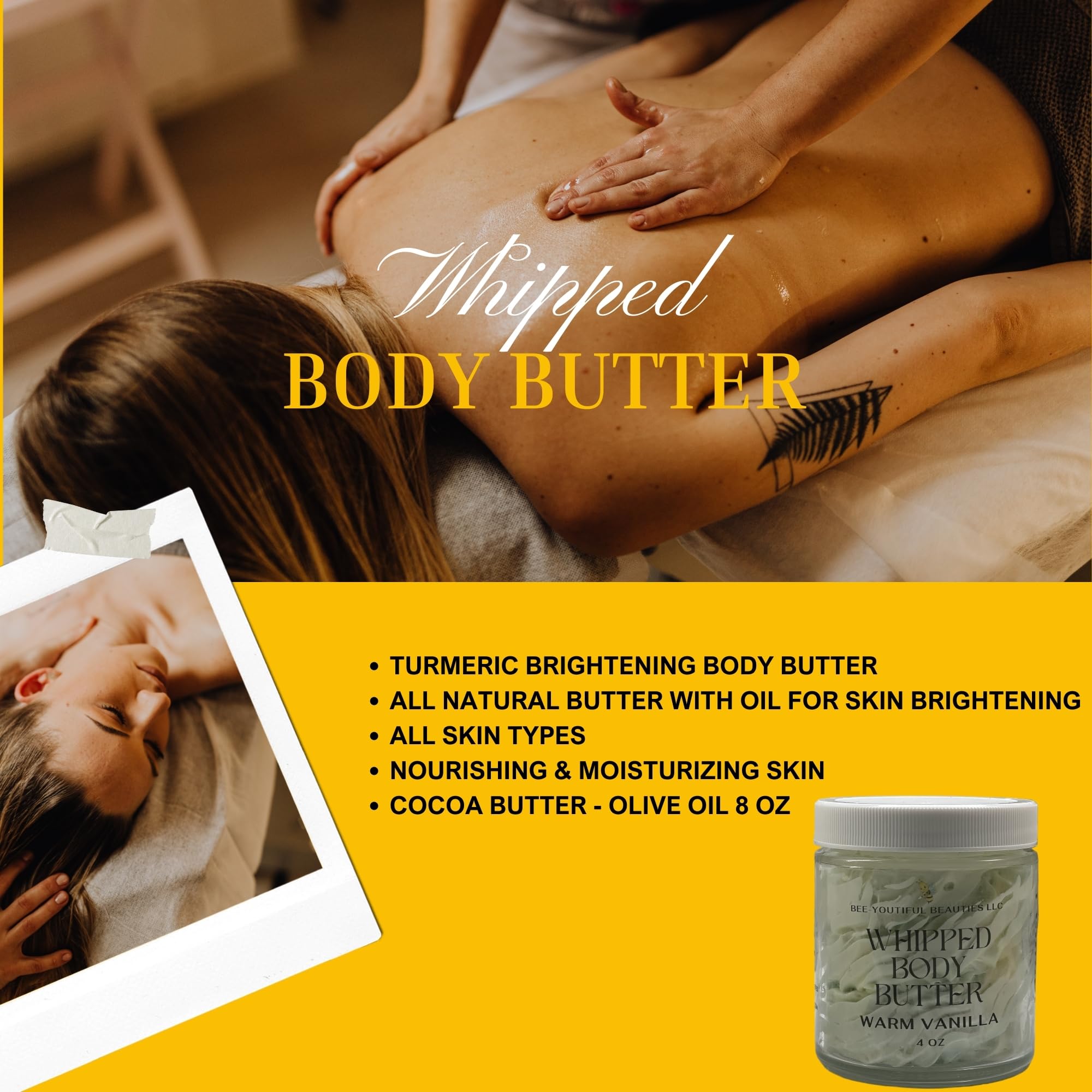 Whipped Shea & Beeswax Body Butter - Ultra Hydrating Moisturizer with Shea Butter, Mango Butter, Cocoa Butter & Beeswax for Deep Nourishment - 4oz Warm Vanilla Scent - Perfect for Dry Skin Care & Daily Moisturizing Routine