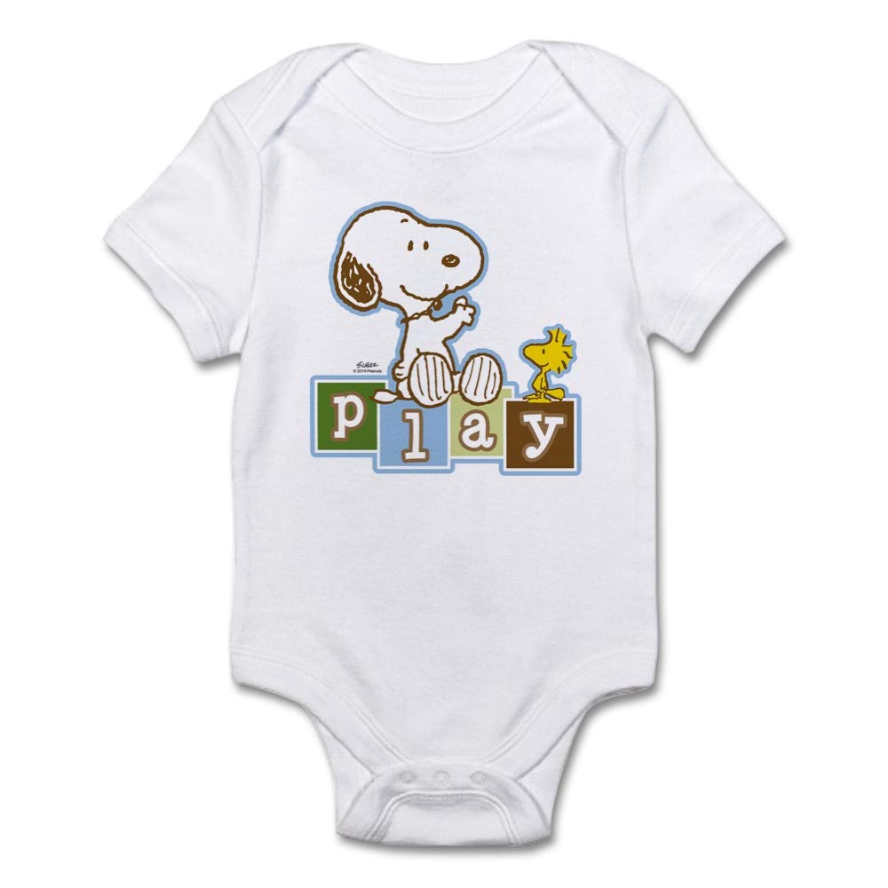 **Snoopy Play Blue Baby Bodysuit - Cute Cartoon Dog Onesie for Infants & Toddlers - Perfect for Playtime, Daycare & Photo Shoots**