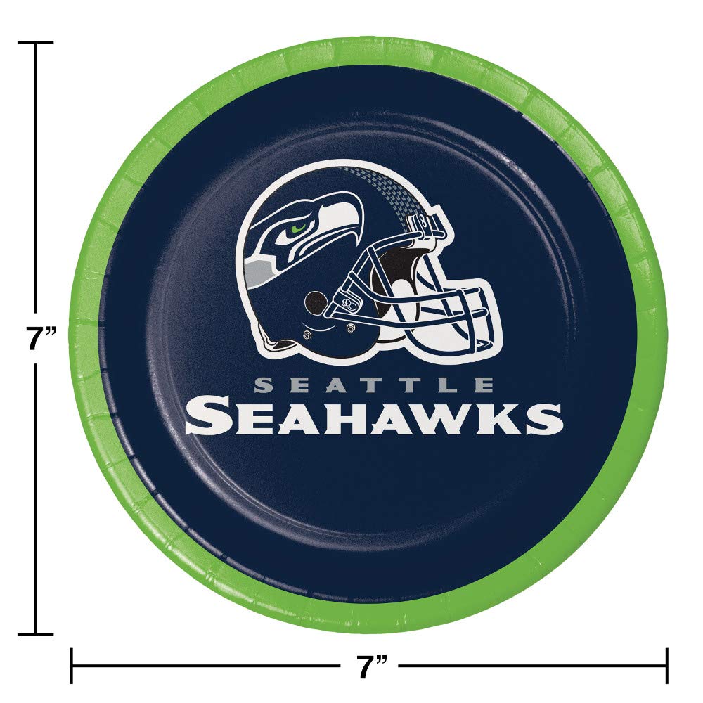 Seattle Seahawks Game Day Party Supplies Kit for 8 People - Football Party Decorations, Plates, Cups & Napkins - Perfect for NFL Tailgating & Home Gatherings