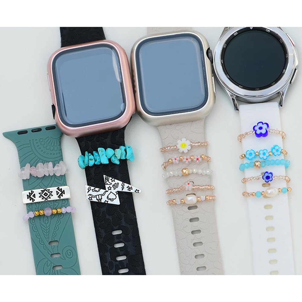Elegant Diamond Watch Band Charms for Women - Decorative Rings & Loops Compatible with Apple Watch 49mm/45mm/44mm/42mm/41mm/40mm - Perfect for Daily Wear, Gifts & Fashion Accessories