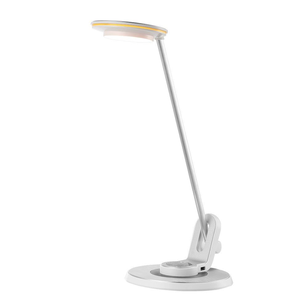 Dixon 18.5 Inch Modern Aluminum Adjustable LED Desk Lamp with USB Charging Port - Dimmable Task Lighting for Home Office, Study & Reading