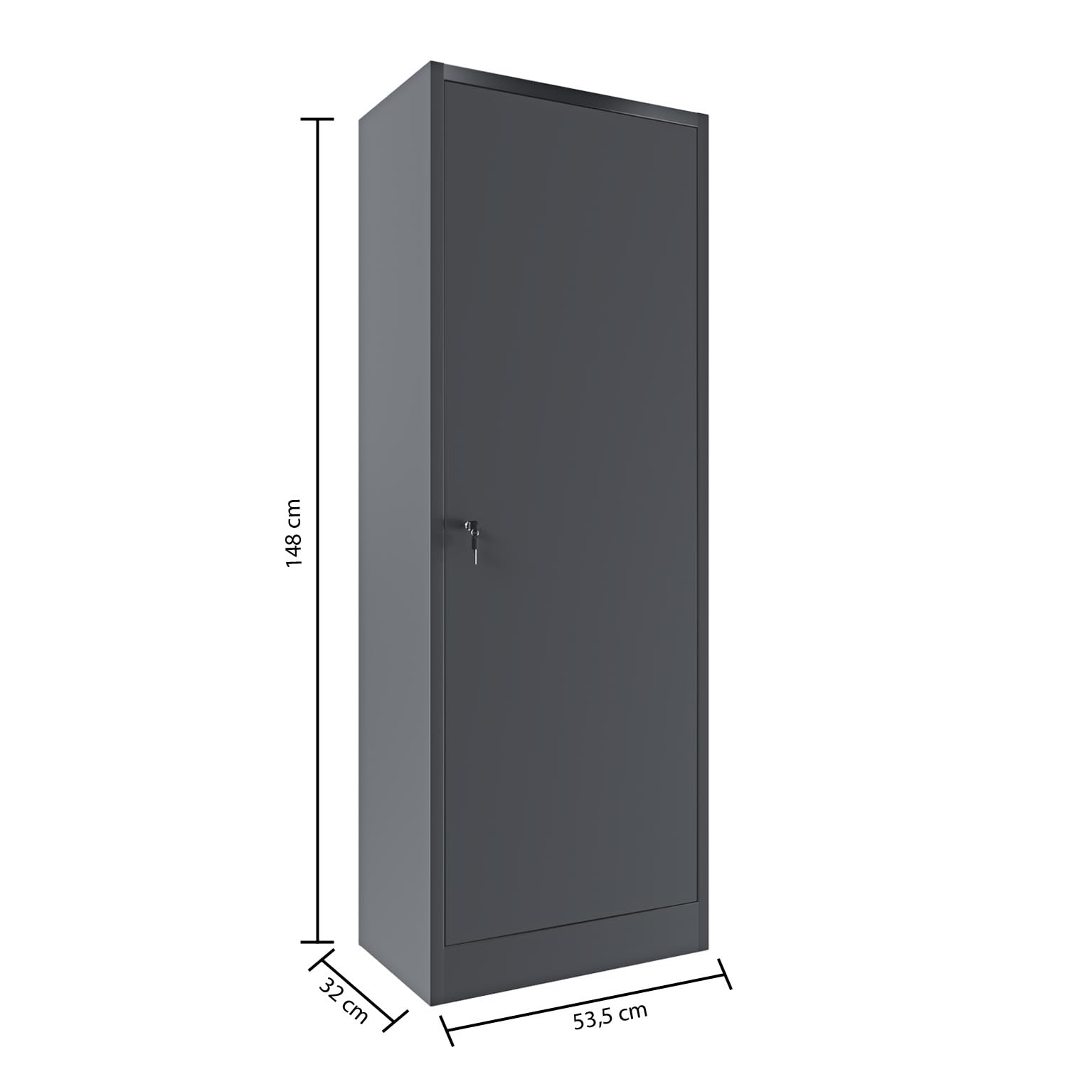 10-Gun Safe Cabinet with Lock & Treasure Drawer - Heavy Duty Steel Security Storage for Rifles & Shotguns (148x53.5x32cm, Dark Grey) - Perfect for Home Defense, Hunting Gear Organization & Firearm Safety Compliance