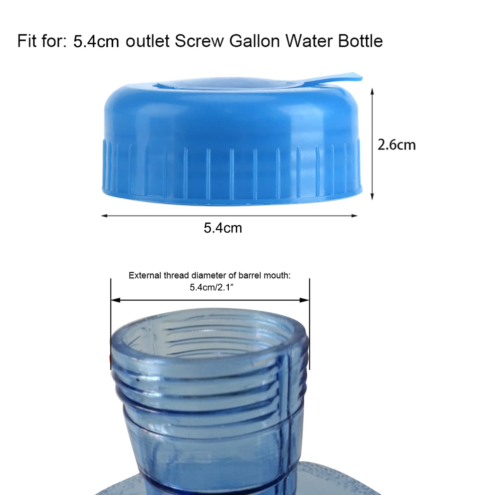 Voluxe Screw-On Replacement Caps for 5.5cm (2.17