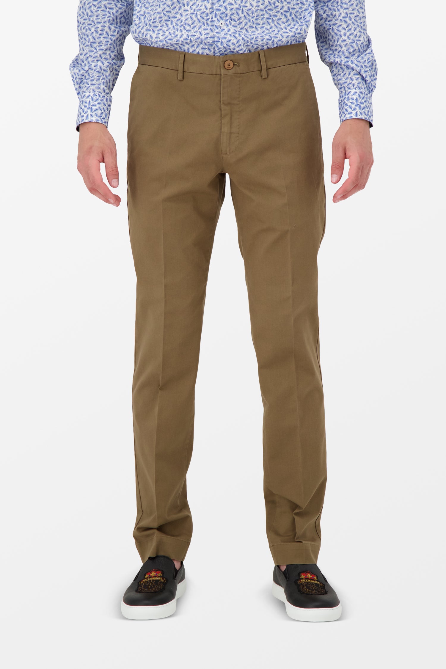 Premium Incotex Brown Dress Pants for Men - Classic Slim Fit Business Casual Trousers - Perfect for Office, Weddings & Formal Events