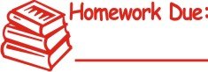 Red Teacher Stamp for Homework Due - Perfect for Grading