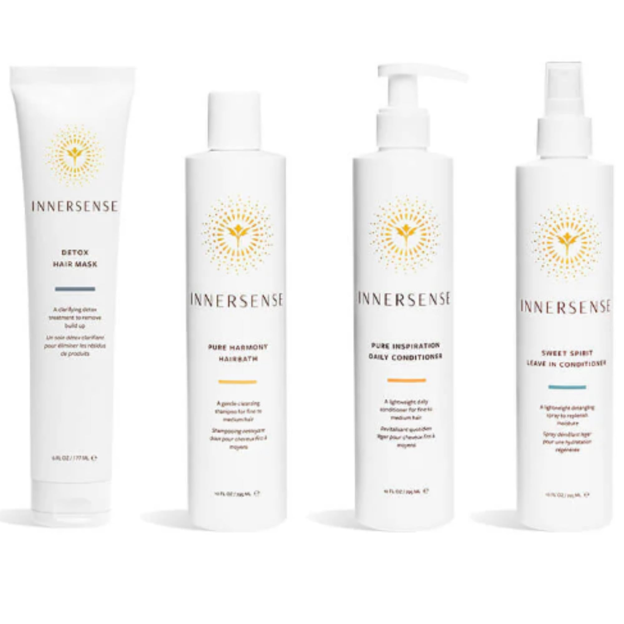 Pure Detox Hair Care Bundle - 4 Piece Set with Hair Mask, Shampoo, Daily Conditioner & Leave-in Treatment for Damaged Hair | Sulfate-Free, Paraben-Free | Perfect for Color-Treated, Dry & Frizzy Hair at Home or Salon Use