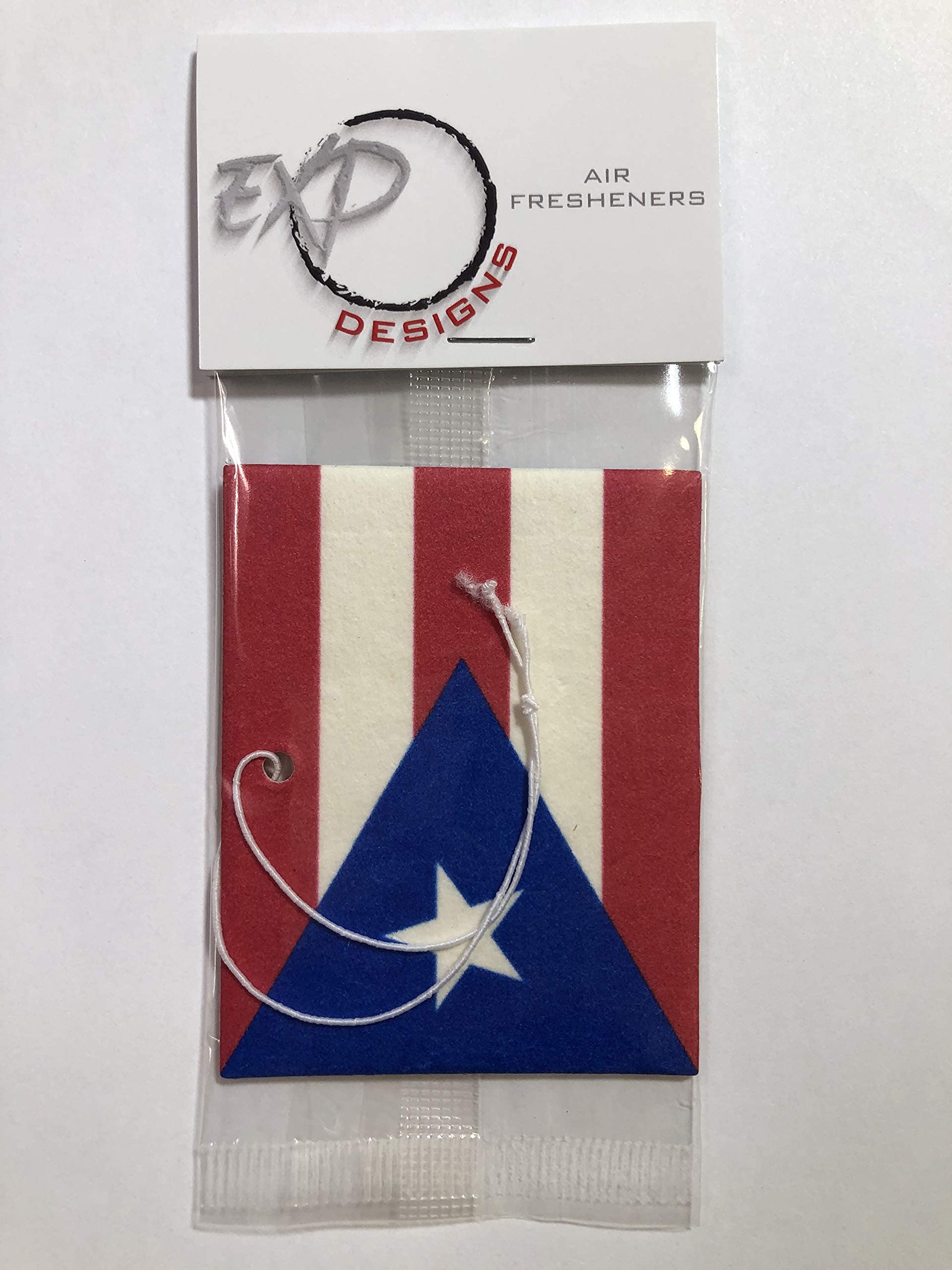 Puerto Rican Flag Car Air Freshener - Long-Lasting Fragrance for Cars, Homes & Offices - Show Your Pride with Boricua Scent