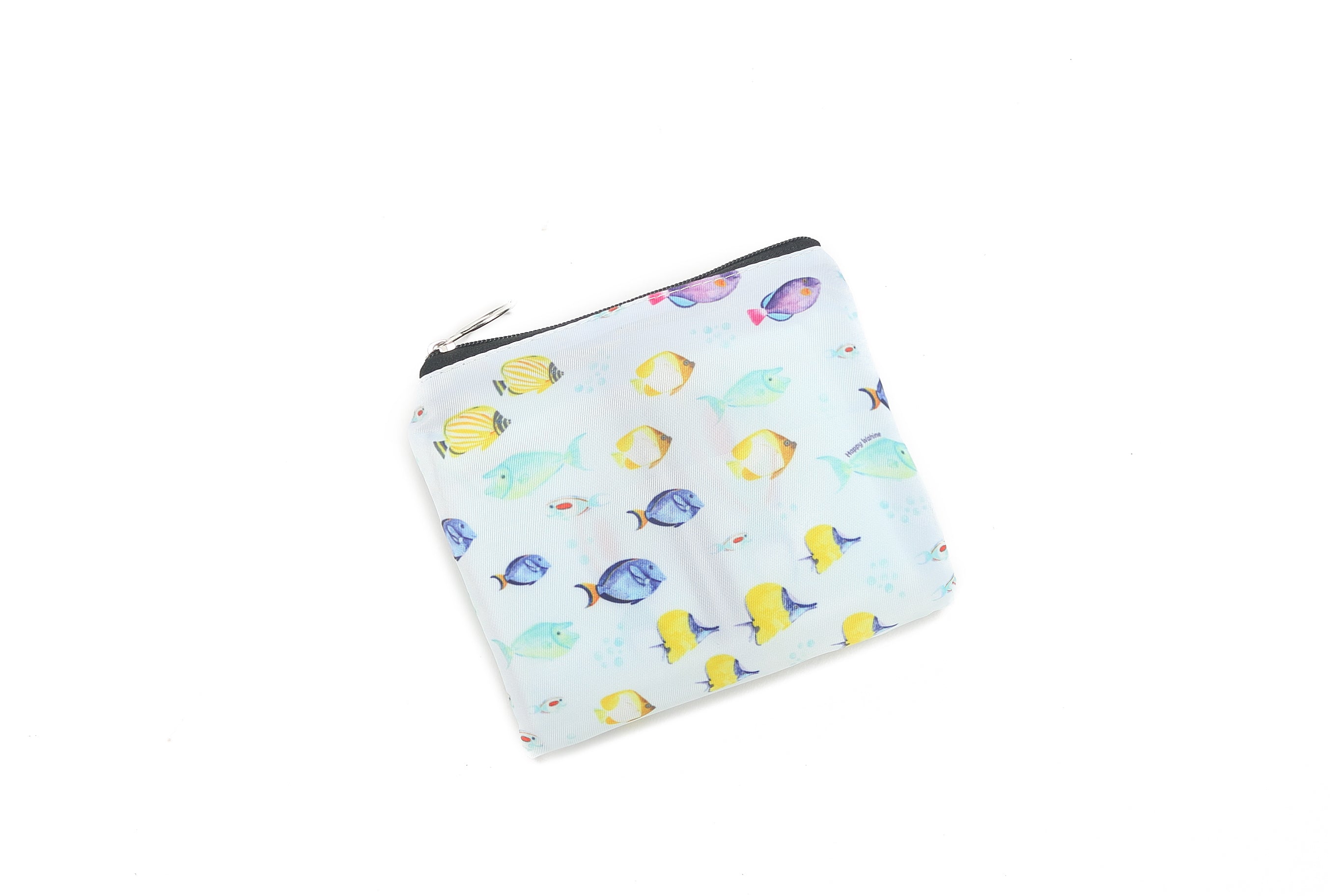 Foldable Tote Bag - Jake Fish 'Ohana Blue - Lightweight & Durable Shopping Bag for Beach, Grocery, Travel & Daily Use