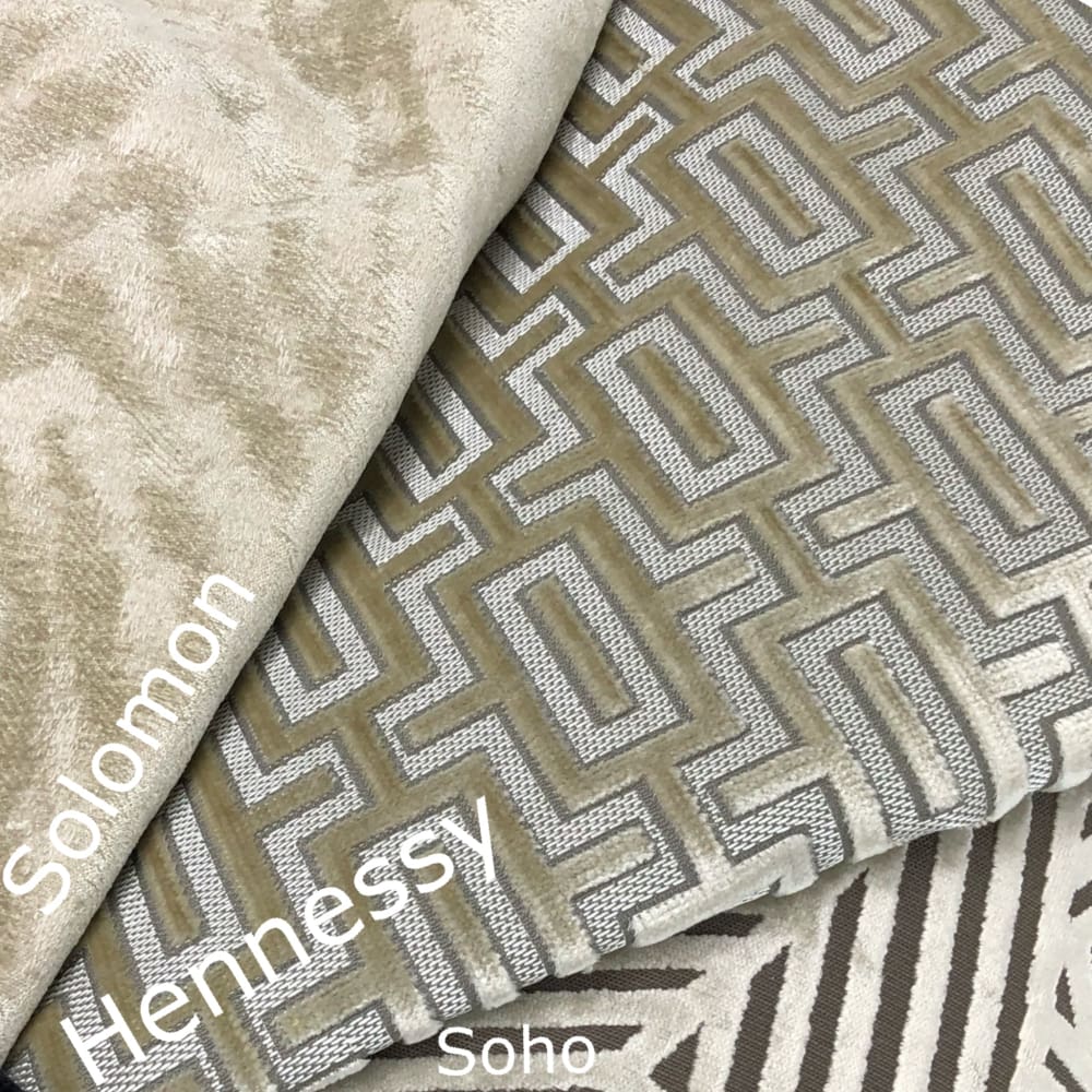 Hennessy Beige Interlock Geometric Cut Velvet Pillow Cover - Luxury Decorative Throw Pillow Case for Sofa, Bed, Couch - Home Decor Accent for Living Room, Bedroom