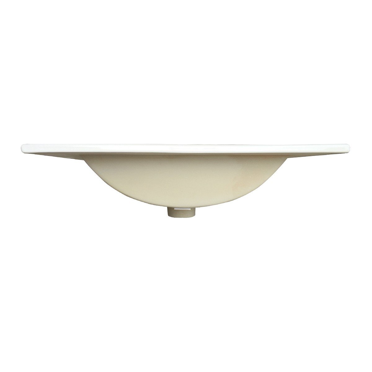 Luke 24-Inch White Porcelain Drop-In Bathroom Sink with 4-Inch Centerset Faucet Holes - Perfect for Bathroom Renovations, Guest Baths, and Modern Home Upgrades