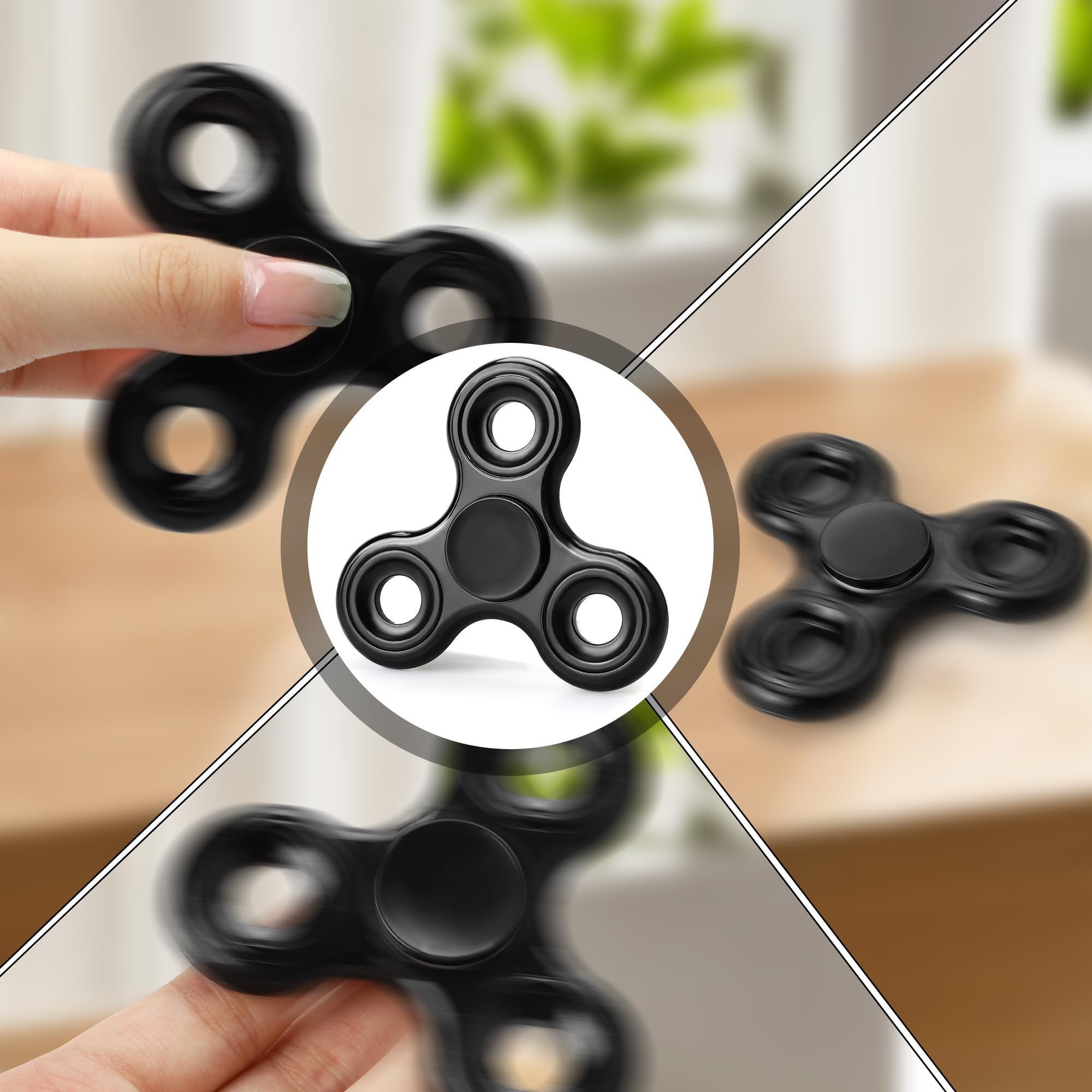 **Sensory Fidget Toys for Adults & Kids 8-12 - Stress Relief & Anxiety Relief Toys - Office Desk Toys for Focus & Relaxation (Black) - Perfect for ADHD, Autism, Work & School**