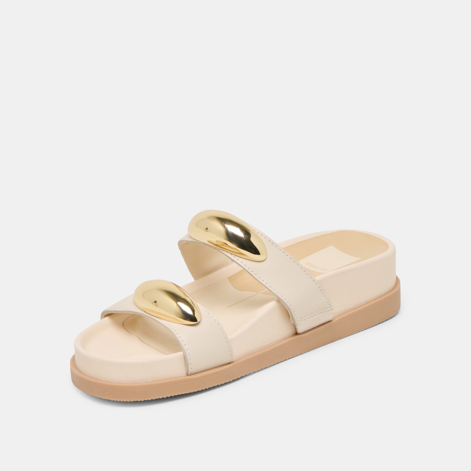 SATINE Leather Sandals for Women - Bone Color Comfortable Strappy Summer Sandals | Perfect for Beach, Vacation, and Casual Outings
