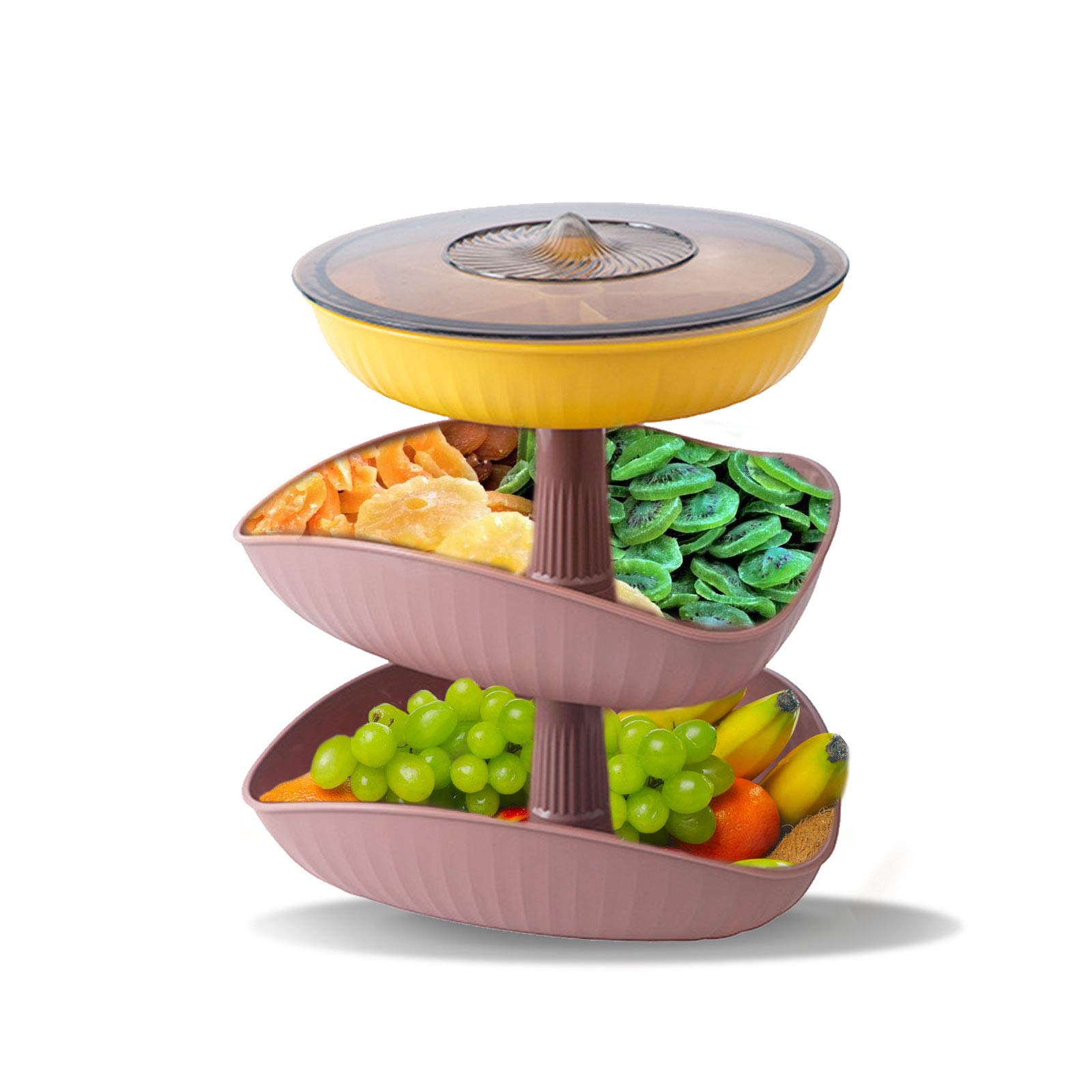 3-Tier Fruit Basket - Large Detachable Kitchen Storage Organizer for Fruits, Vegetables, Bread & Snacks - Perfect for Pantry, Countertop & Dining Table Organization