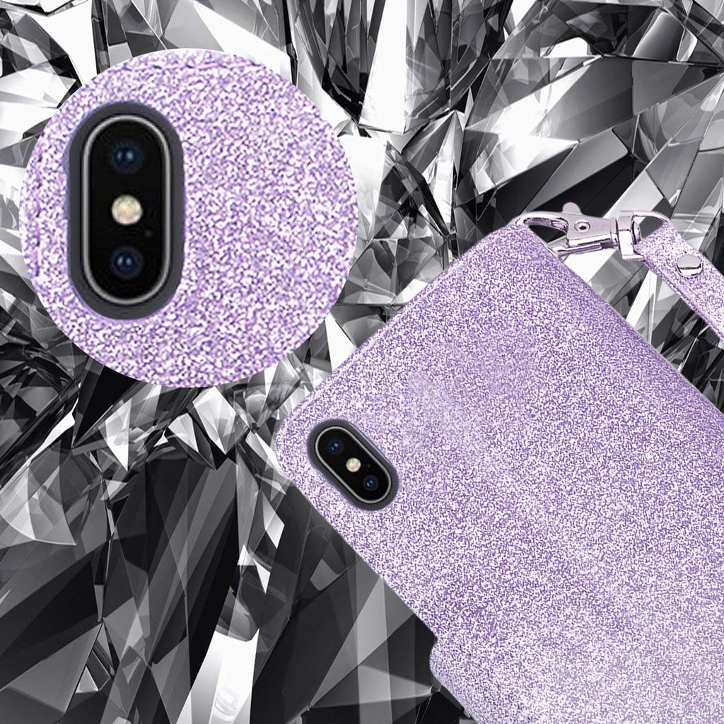 Premium GW USA Leather Wallet Case for Apple iPhone Xs Max (2018) - Cute Purple Phone Cover with Kickstand for Women | Perfect for Everyday Use, Travel & Business Meetings
