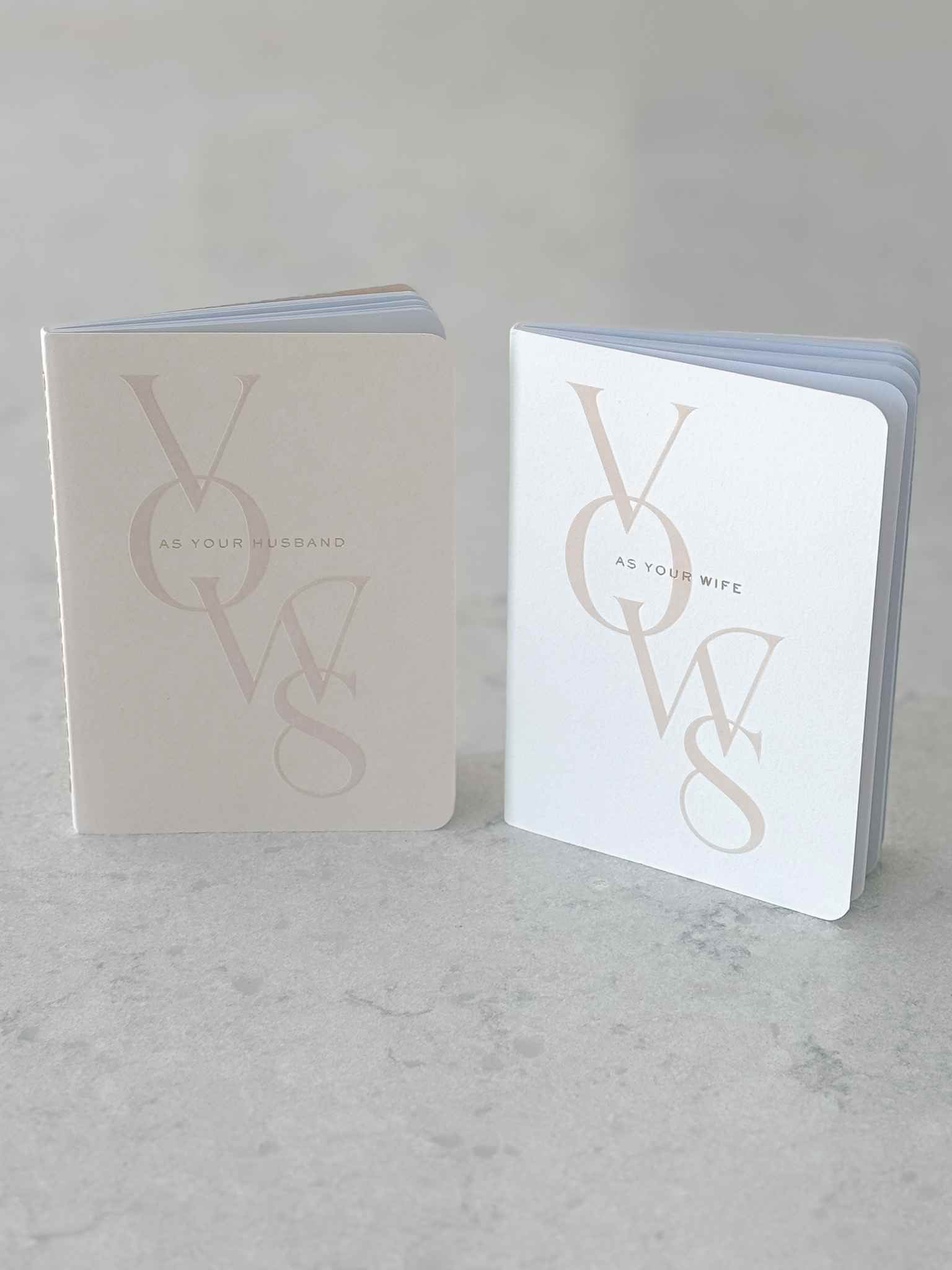 Book of Vows - Set of Two Wedding Vow Books for Couples | Romantic Ceremony Keepsake for Brides & Grooms