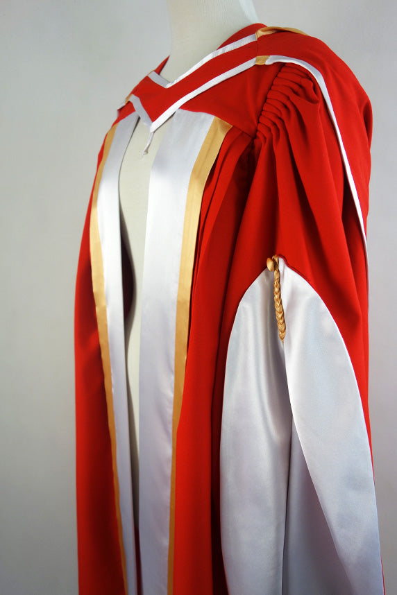 UNE PhD Graduation Gown Set - Cap, Gown & Hood with Tassel - Perfect for Doctoral Ceremonies, Graduation Photos & Academic Events