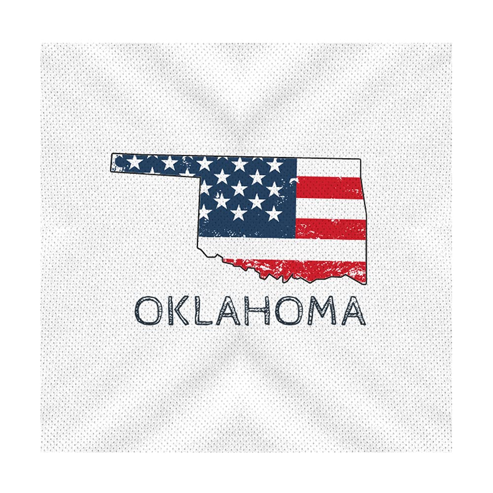Oklahoma State Shape T-Shirt for Men - Comfortable Cotton Graphic Tee - Perfect for Travel, Gifts & Showing State Pride