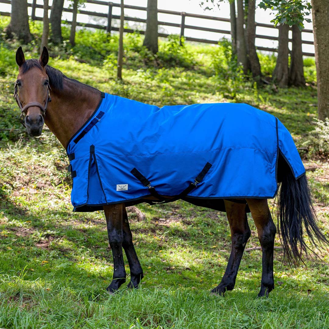 TuffRider Comfy Fit Heavy Weight Turnout Blanket with Adjustable Neck - Warm Horse Blanket for Winter, Stable & Outdoor Riding Protection