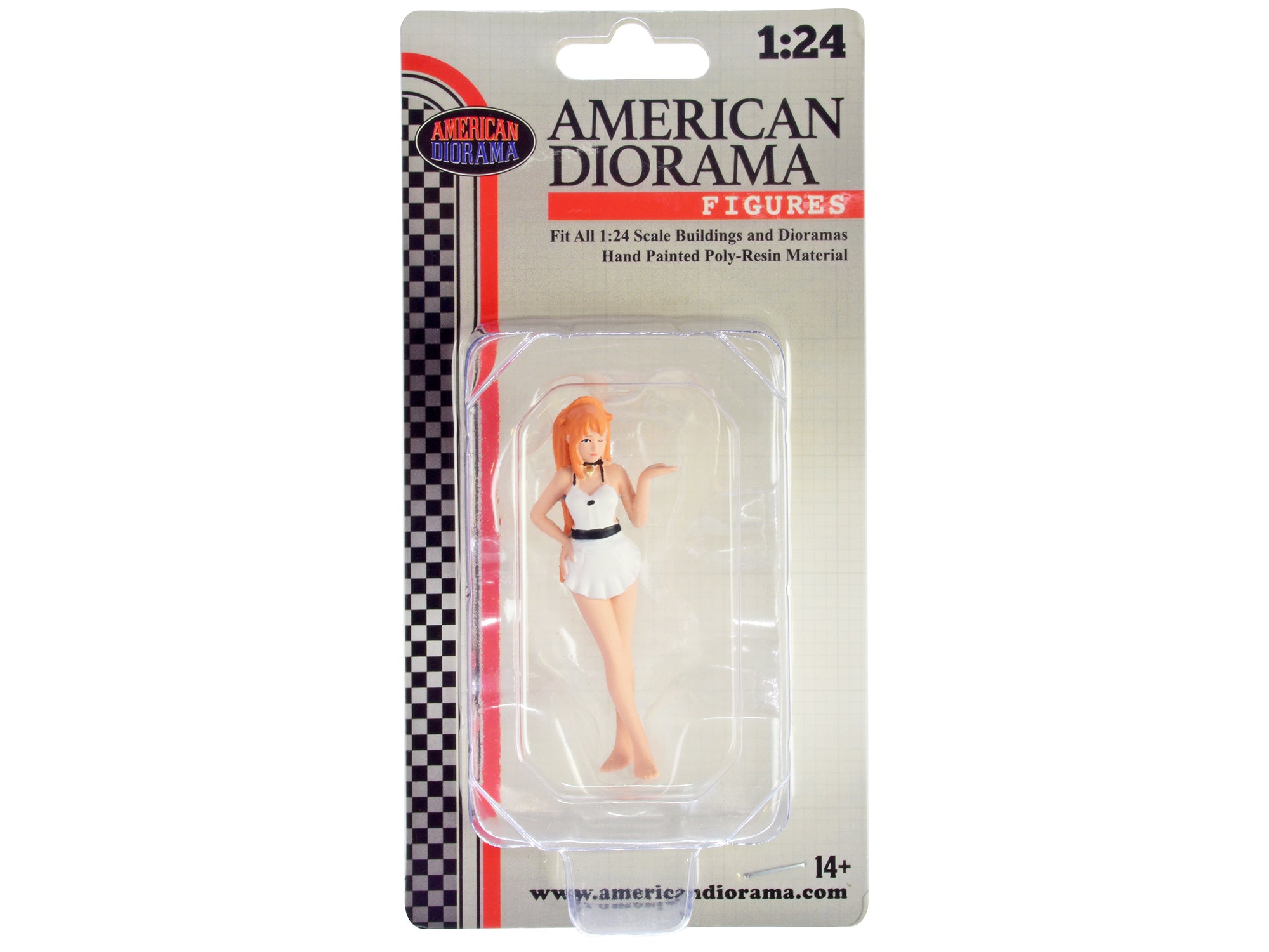 1/24 Scale Cosplay Girls Figure Set - 2 Pack for Model Cars & Dioramas by American Diorama | Perfect for Anime Collectors, Car Model Displays & Miniature Scenes