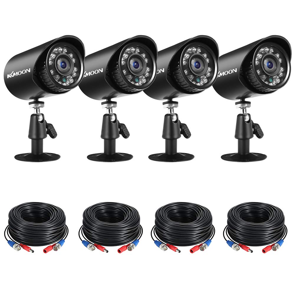 4pcs 1080P 2MP Outdoor Weatherproof Security Cameras with Night Vision & Motion Detection - HD Analog CCTV Surveillance System for Home & Business Protection (NTSC) - Ideal for Driveway, Garage & Perimeter Monitoring