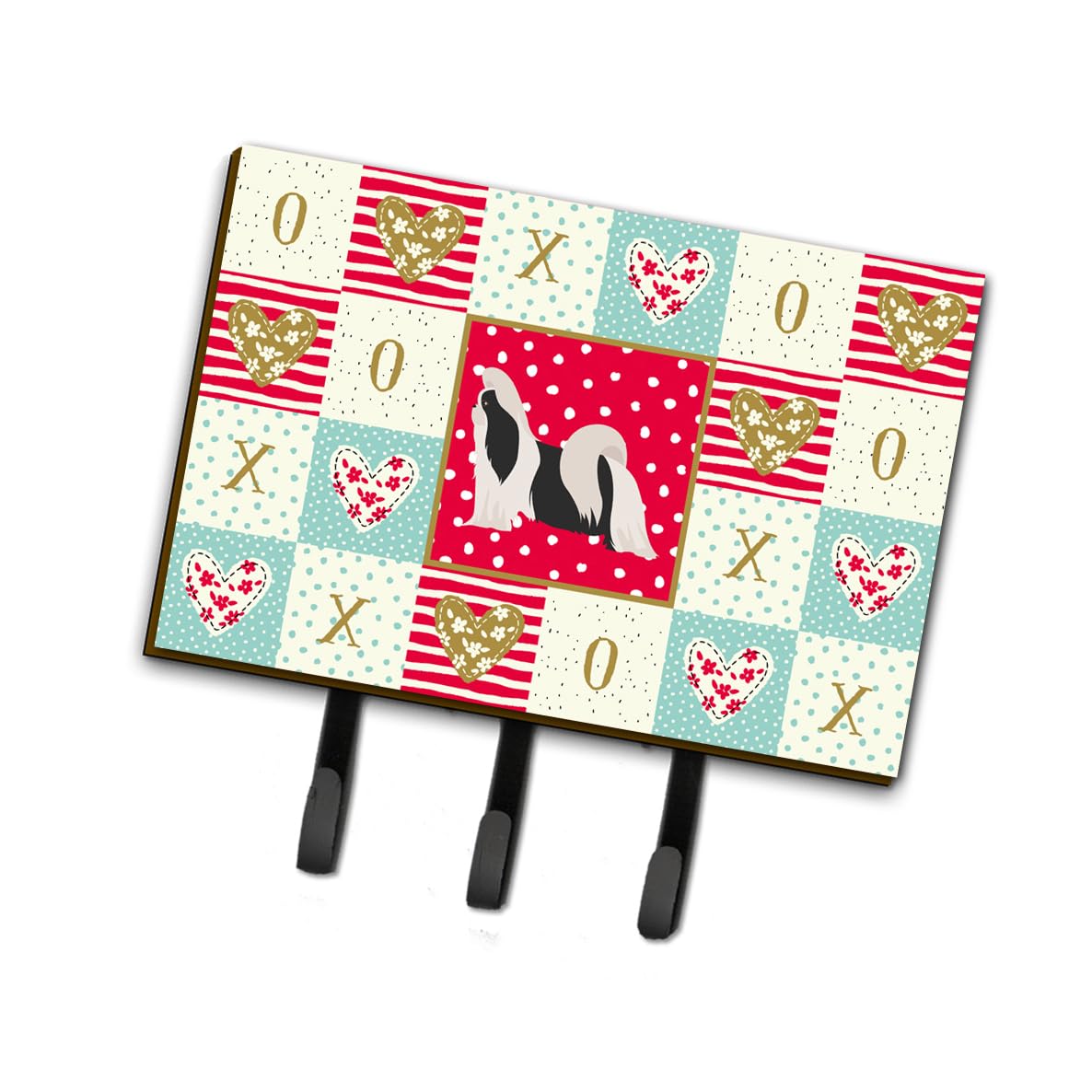 Imperial Shih Tzu Love Leash & Key Holder Hooks - Colorful Dog-Themed Wall Decor for Home, Office, or Gift - Perfect for Pet Lovers & Shih Tzu Owners