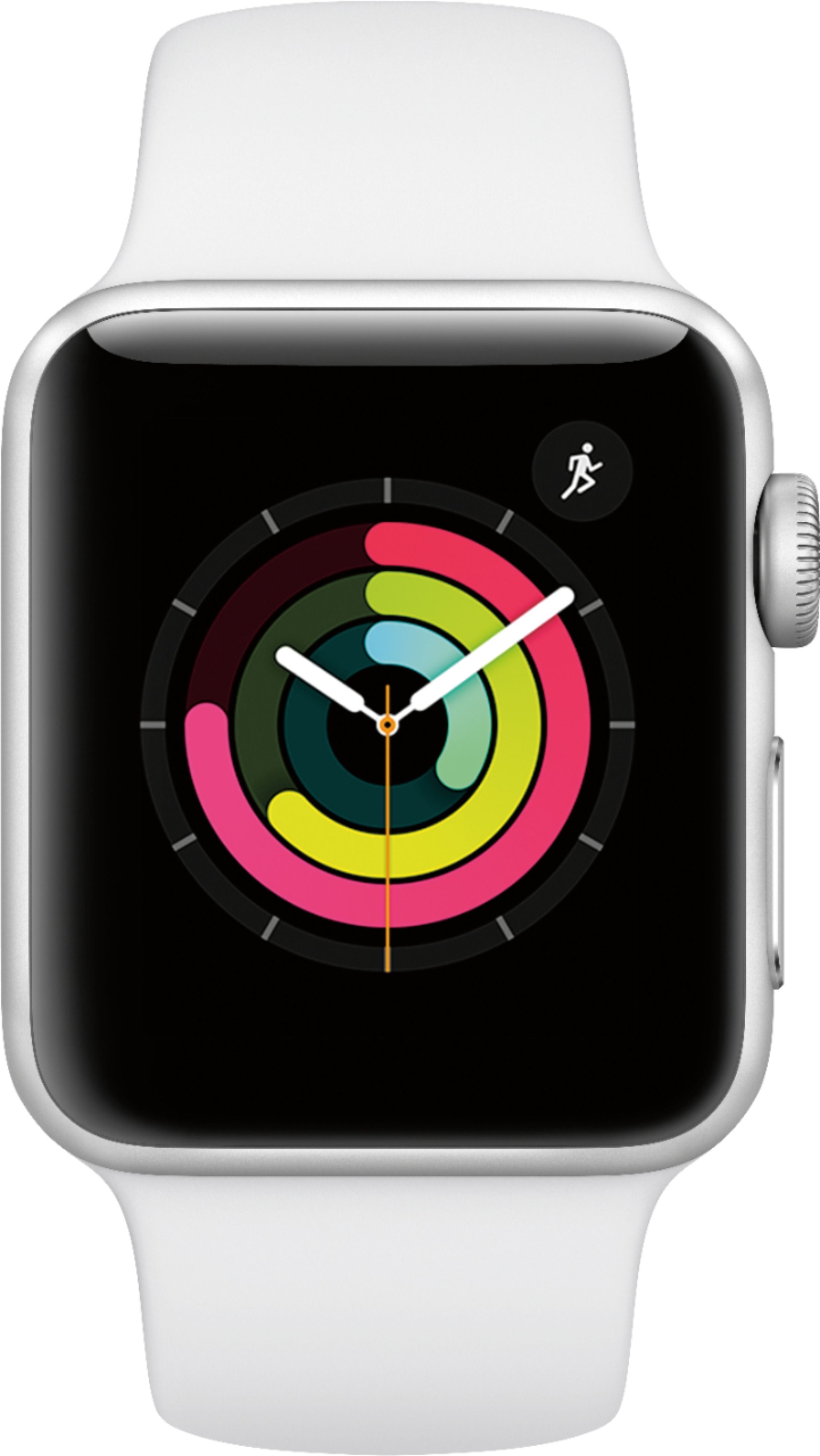 Apple Watch Series 3 38mm GPS Smartwatch - Silver Aluminum Case with White Sport Band | Fitness Tracker, Heart Rate Monitor & Water Resistant for Running, Swimming & Daily Use