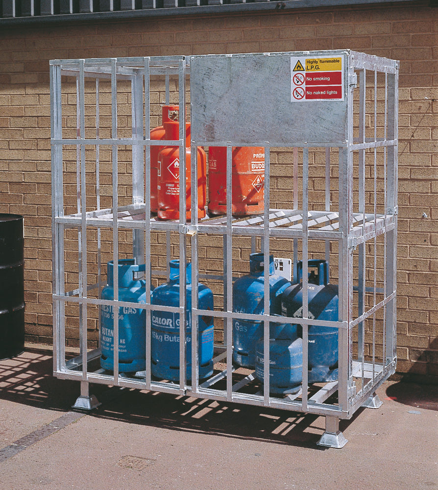Grenadier® Heavy Duty Gas Cylinder Cages - Secure Storage for Propane & Oxygen Tanks - Perfect for Industrial, Construction & Outdoor Use