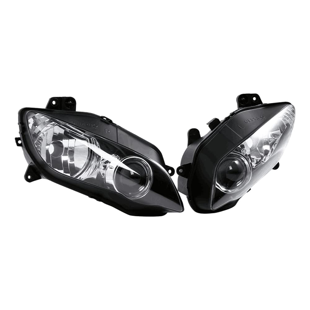 Yamaha YZF R1 2004-2006 & YZF1000R Motorcycle Headlight Assembly - Black Replacement Headlamp Cover for Enhanced Night Riding Safety | Perfect for Street Bikes, Commuting, and Long-Distance Touring