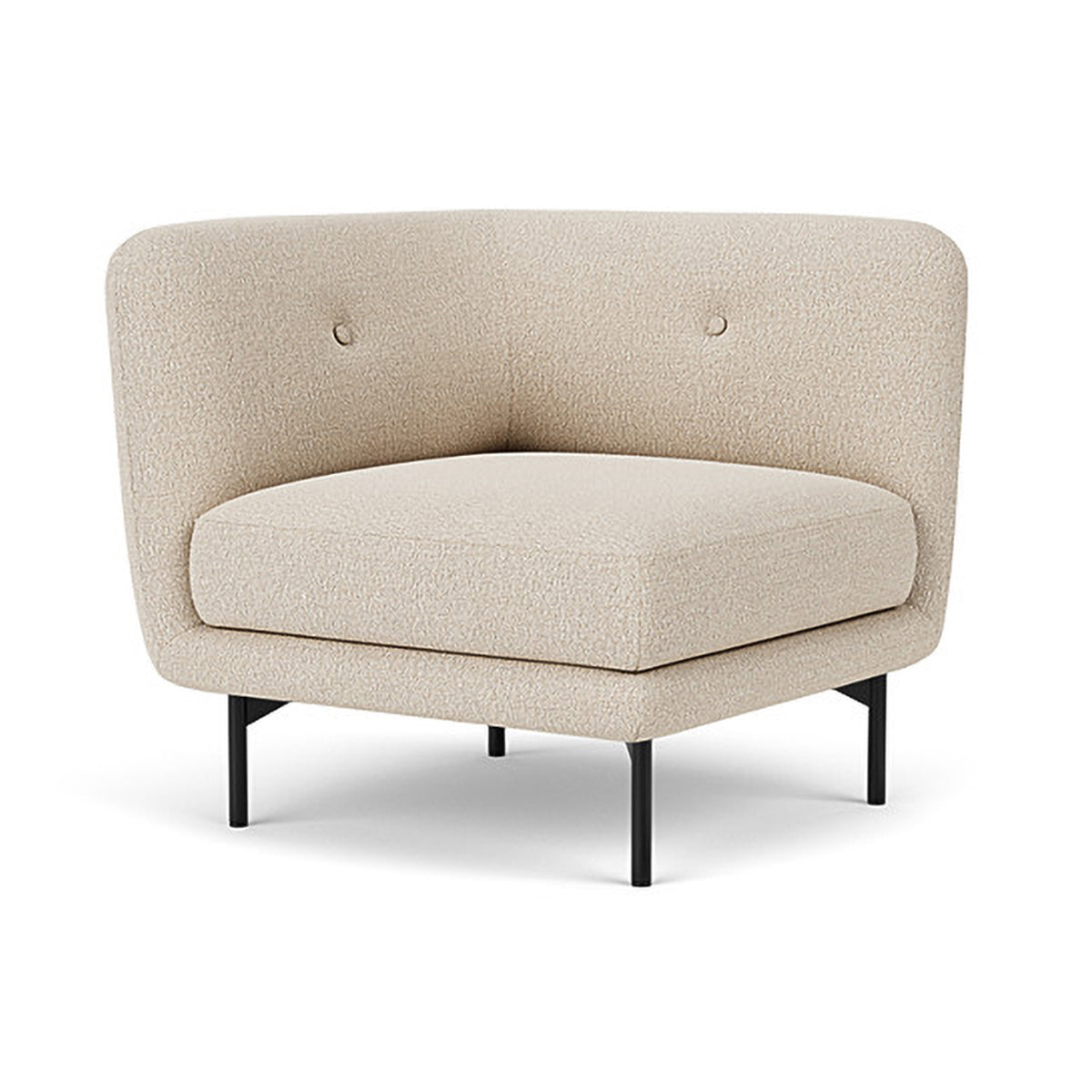 Alfred Boucle Right 1 Seater Modular Sofa - Modern Accent Chair for Living Room, Bedroom & Office - Compact Single Seater Couch with Removable Cushions
