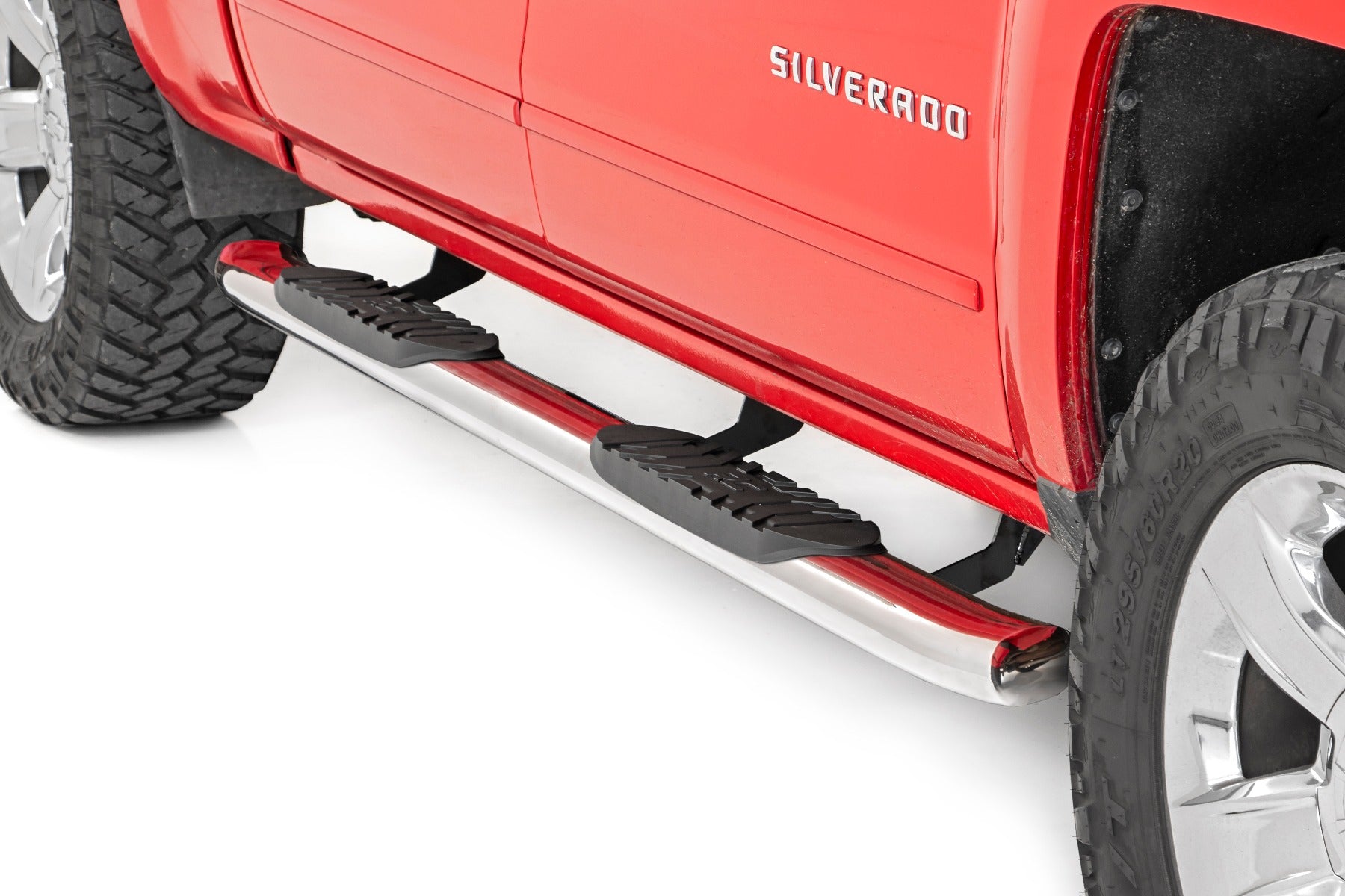 2007-2019 Chevy/GMC 1500/2500HD/3500HD Oval Nerf Step Bars - Crew Cab & DEF Tank Compatible (Part# 21001S) | Durable Running Boards for Truck Access & Easy Entry/Exit