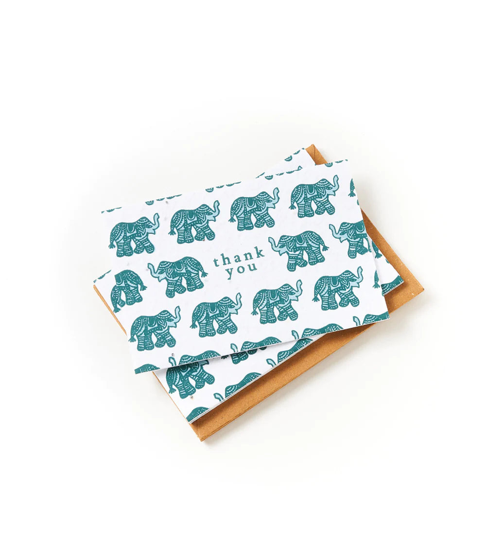 Eco-Friendly Plantable Thank You Notecard Set with Wildflower Seeds - Perfect for Weddings, Baby Showers & Corporate Gifts