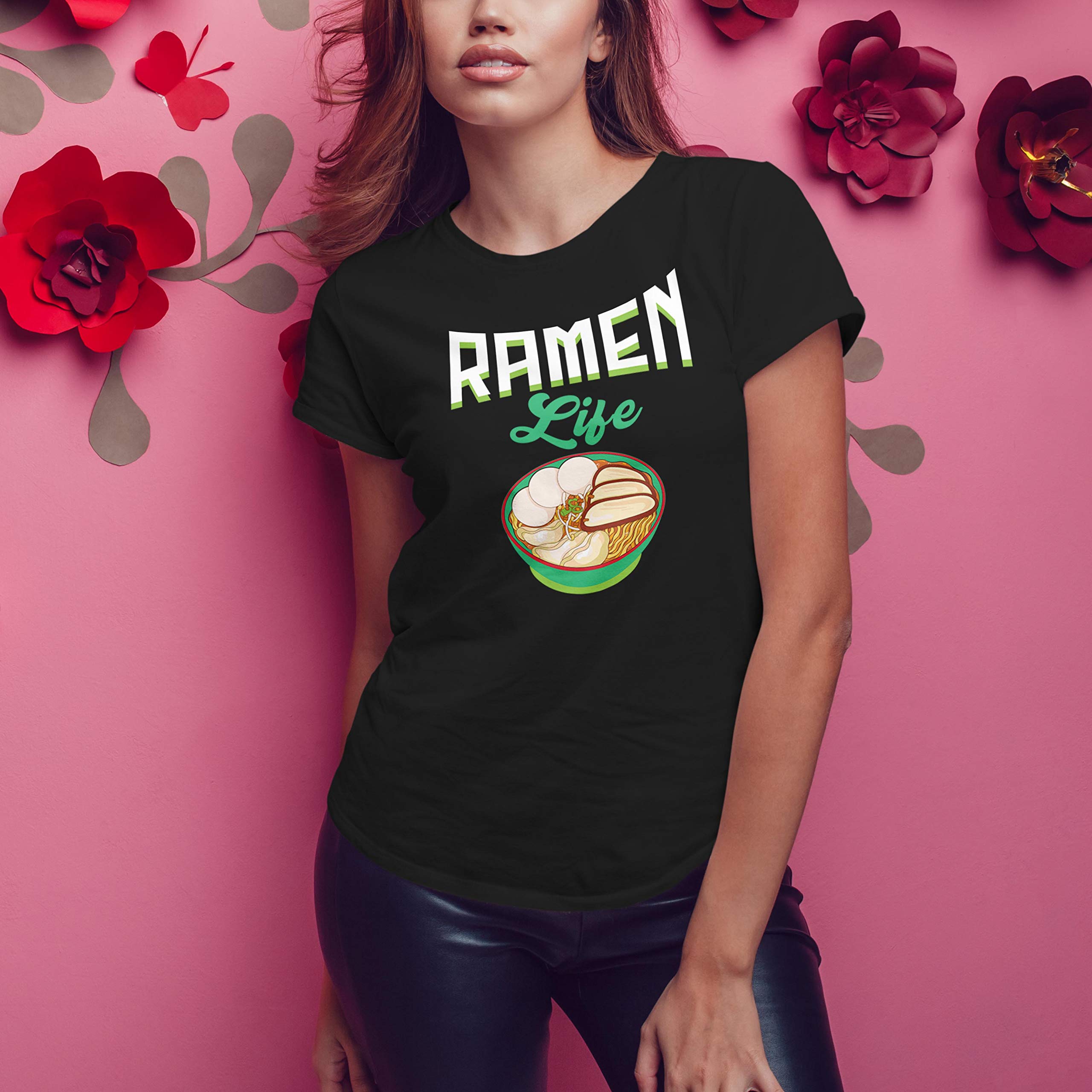 Ramen Lover Women's T-Shirt - Cute Japanese Noodle Graphic Tee - Perfect for Ramen Fans, Anime Conventions & Casual Wear
