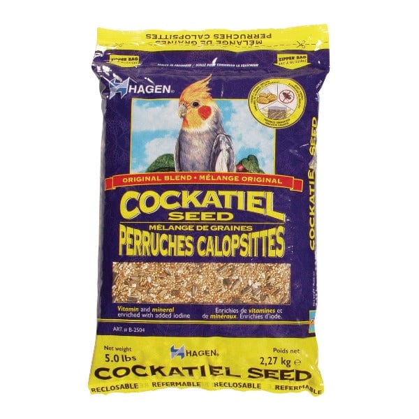 Premium Hagen Cockatiel Staple VME Seed Mix - Nutritious Bird Food for Cockatiels & Small Parrots - Perfect for Daily Feeding & Training Treats