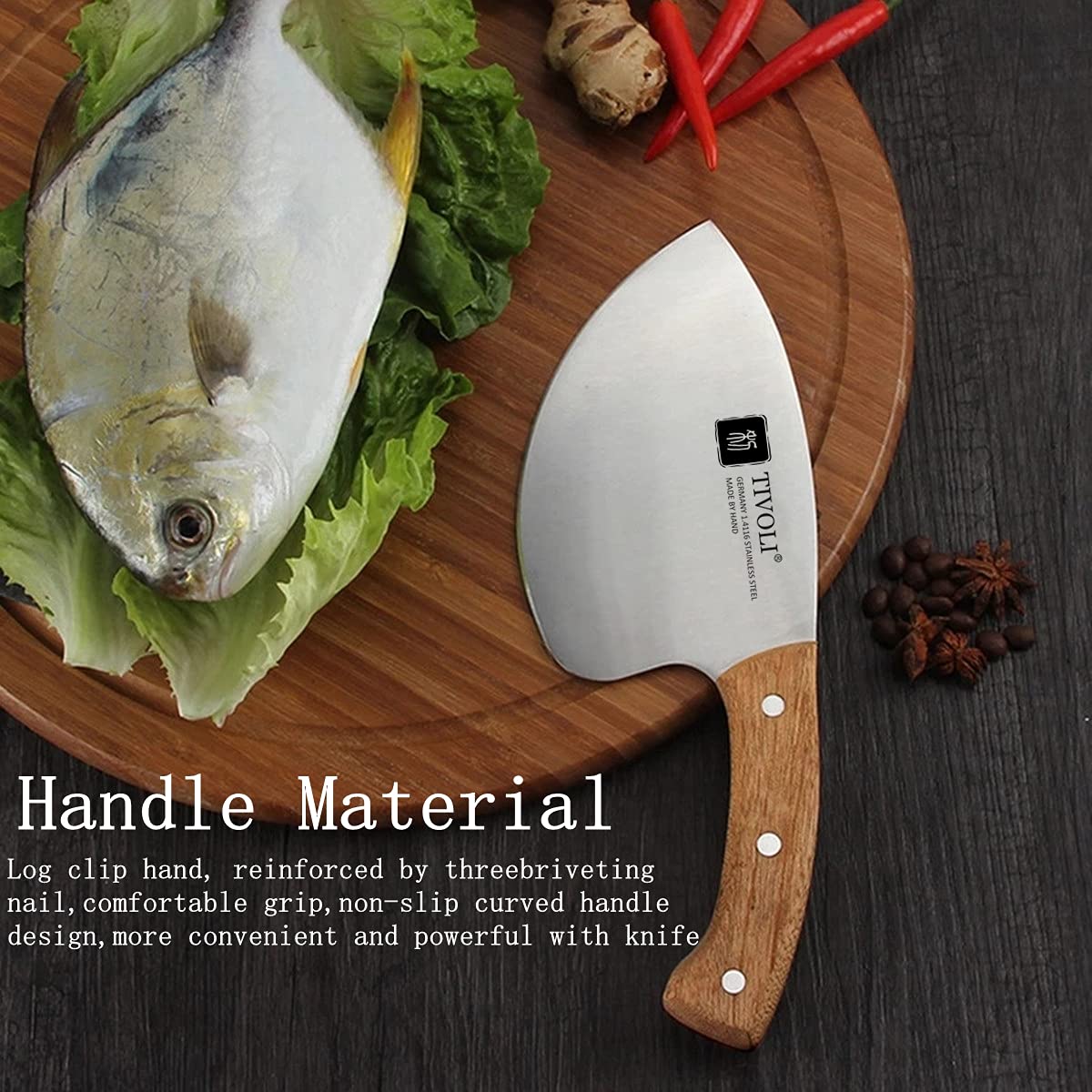 Professional Fish Knife Set - Sharp Stainless Steel Seafood & Meat Cleaver for Kitchen, Sushi, Filleting - Perfect for Home Chefs & Commercial Use