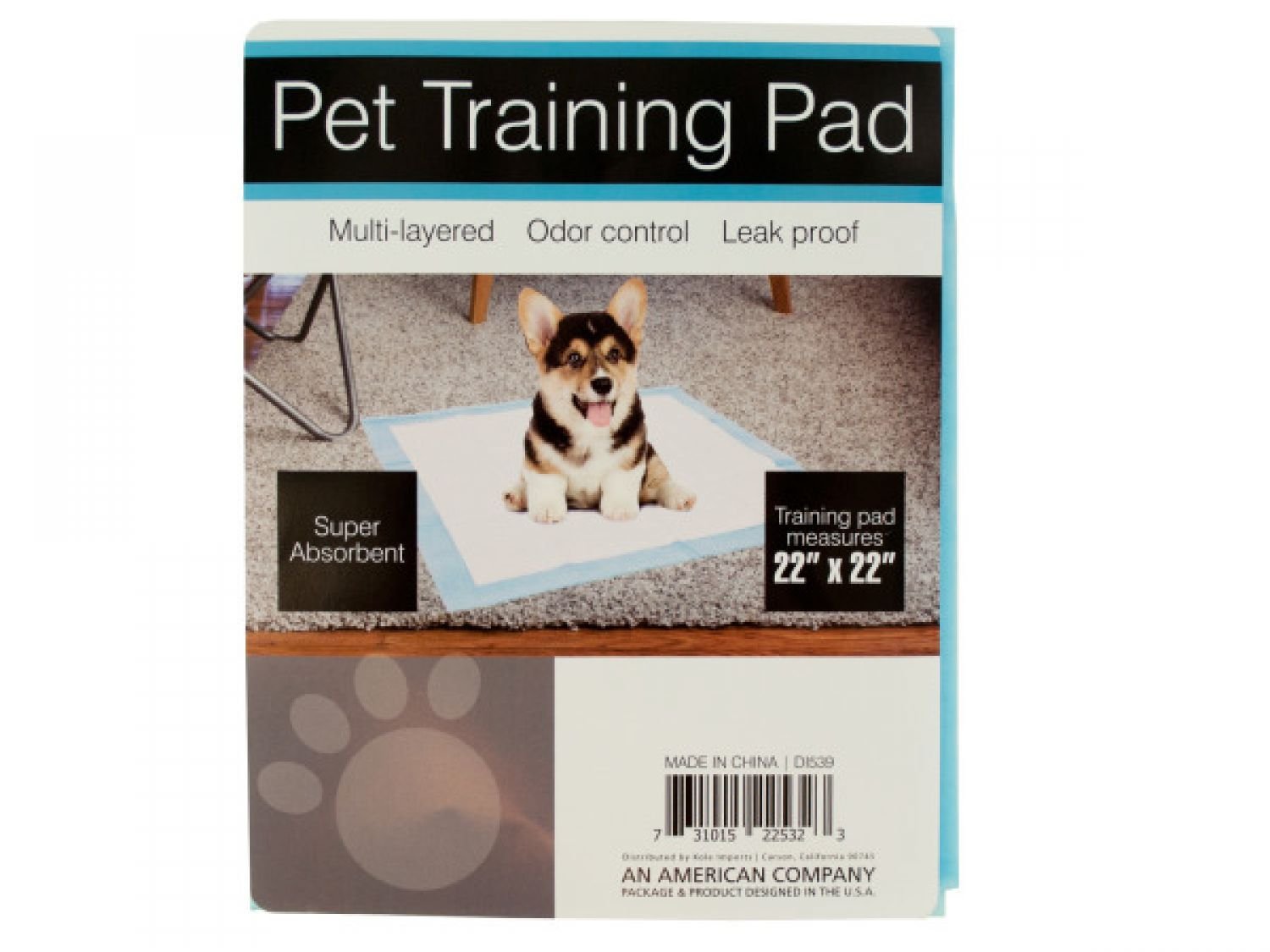Odor Control Pet Training Pads - 24 Pack | Absorbent Puppy Pee Pads for Dogs & Cats | Indoor Potty Training, Crate Lining & Travel Use