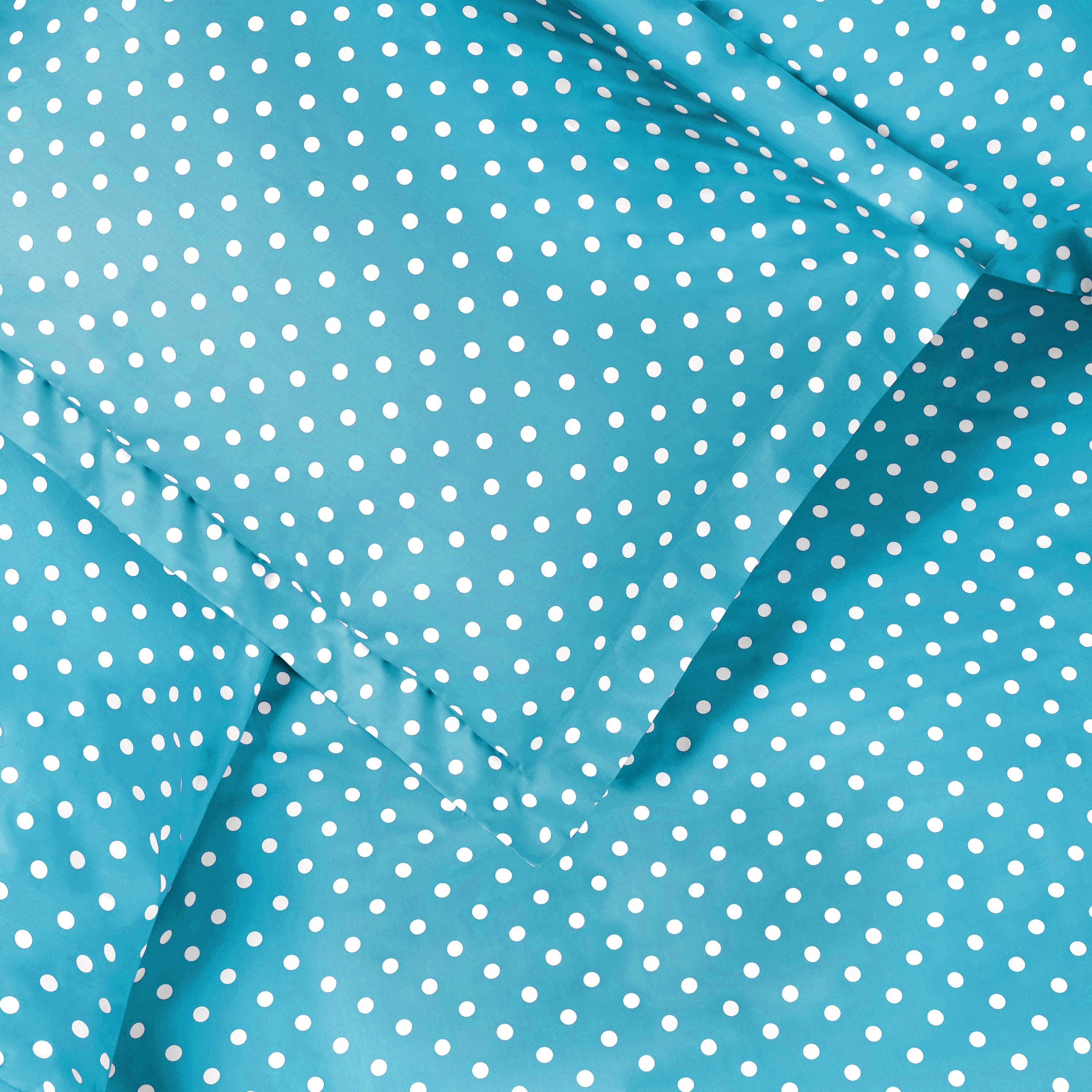 Premium 600 Thread Count Cotton Blend Polka Dot Duvet Cover Set - Soft & Breathable Bedding for Cozy Nights - Perfect for Master Bedroom, Guest Room & Dorm Decor