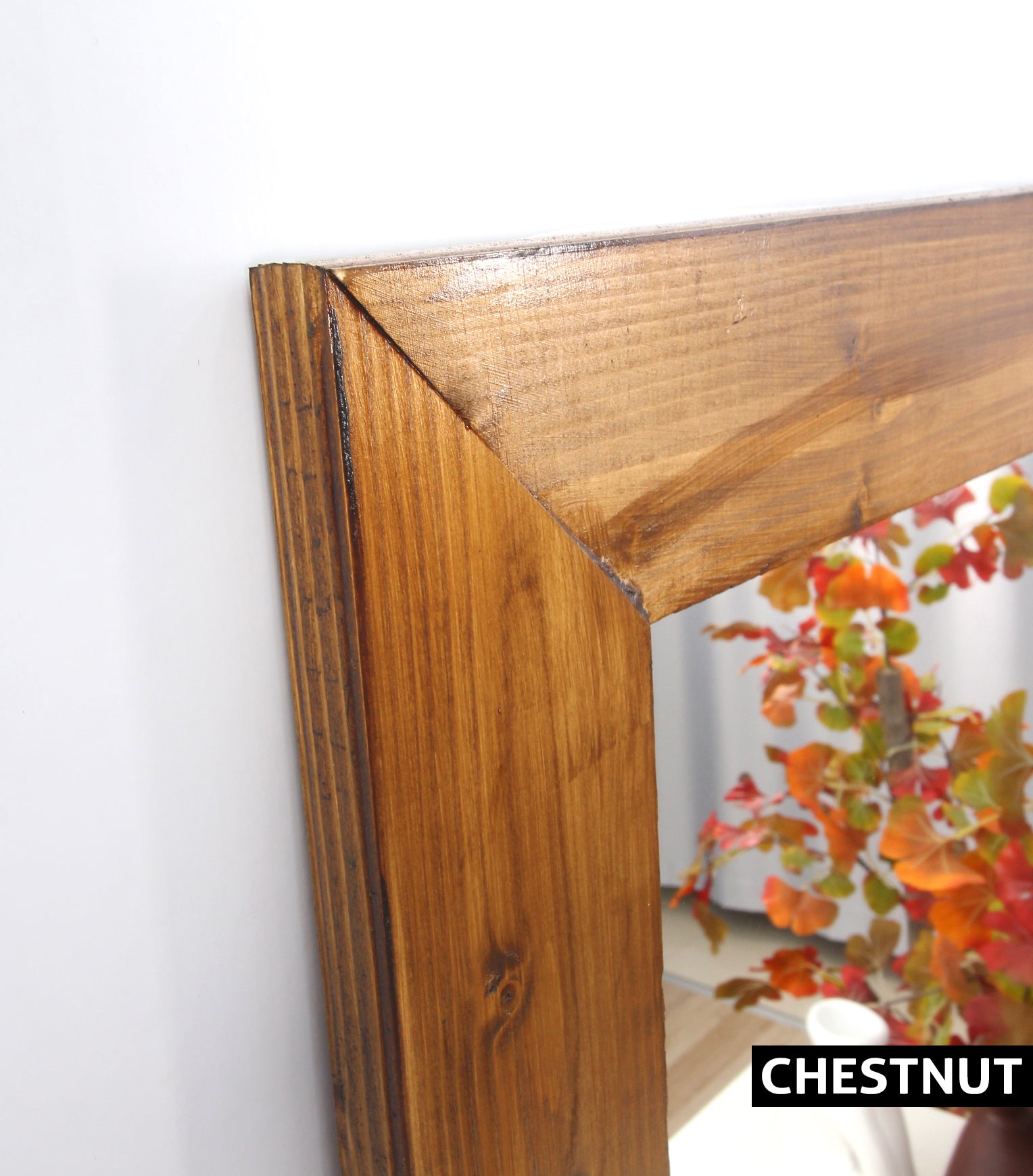Stylish Black Wooden Wall Mirror - Elegant Home Decor for Living Room, Bedroom & Entryway - Perfect for Adding Depth & Style to Any Space