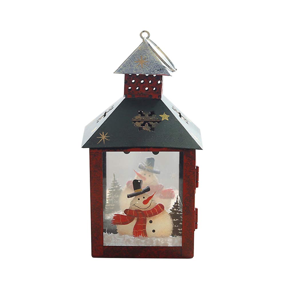 ULTNICE LED Christmas Candle Lantern - Battery Operated Santa Claus Candlestick Ornament for Indoor/Outdoor Holiday Decor - Perfect for Fireplace, Mantel, Porch, and Christmas Tree Decoration