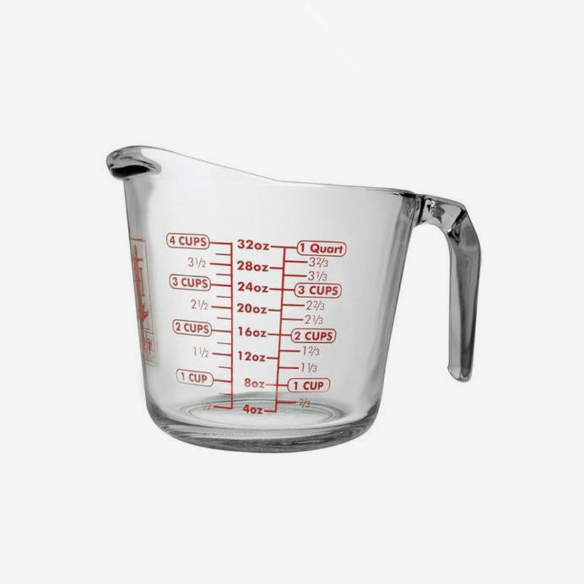 Fox Run Fire King Measuring Cup Set - 4-Piece Glass Measuring Cups for Baking, Cooking & Mixing - Microwave & Dishwasher Safe - Perfect for Kitchen, Home & Professional Use