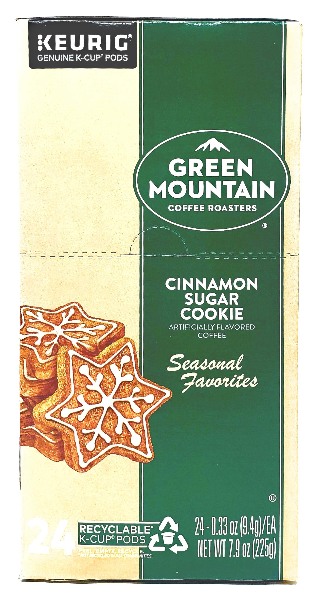 Green Mountain Coffee K-Cup Seasonal Variety Pack - 48 Count (24 Cinnamon Sugar Cookie & 24 Maple Pecan) | Compatible with Keurig Single Serve Coffee Makers | Perfect for Holiday Gifts, Office Breakrooms & Cozy Winter Mornings