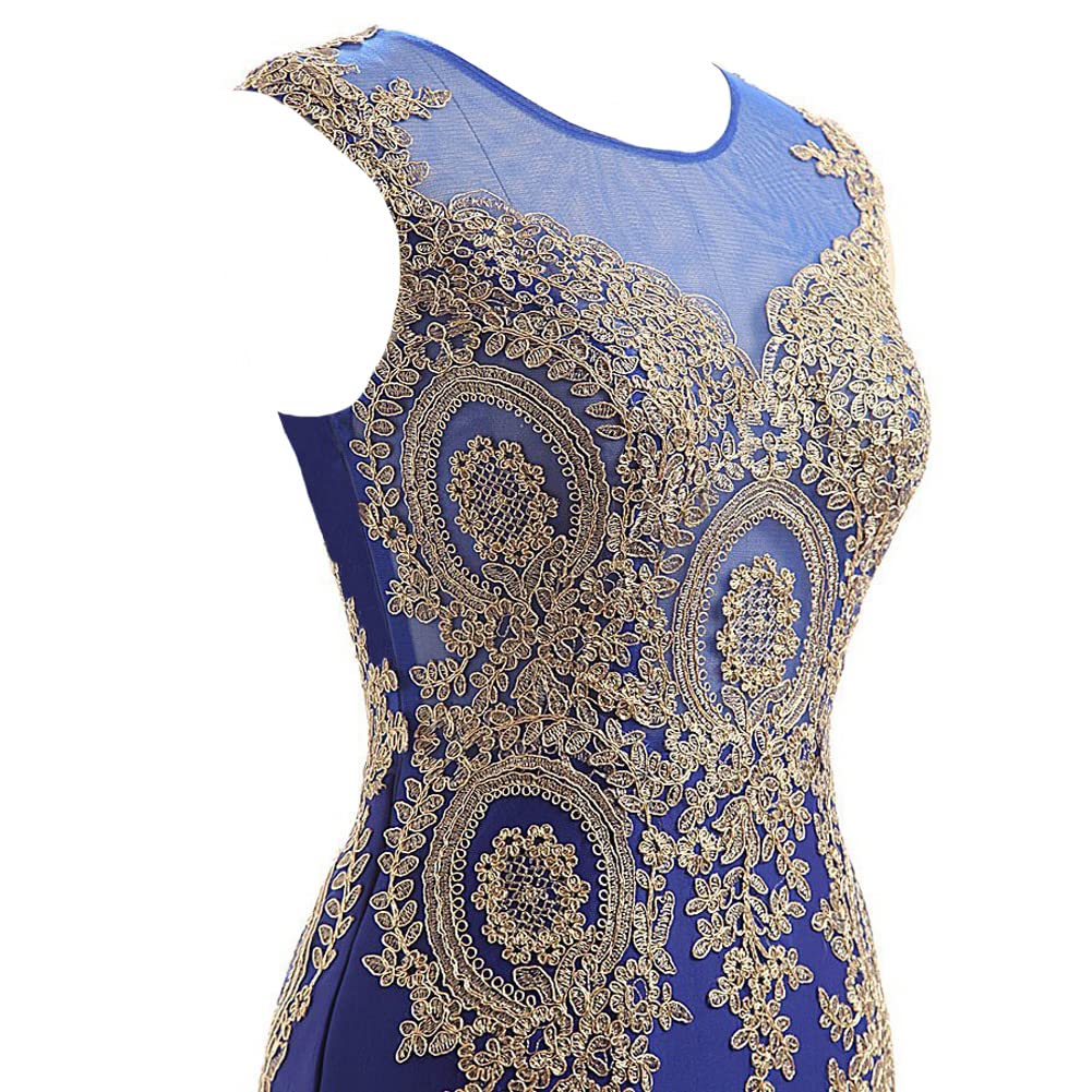 Elegant Gold Lace Mermaid Evening Dress for Women - Sexy Formal Corset Prom Gown for Special Occasions | Perfect for Weddings, Galas, and Red Carpet Events