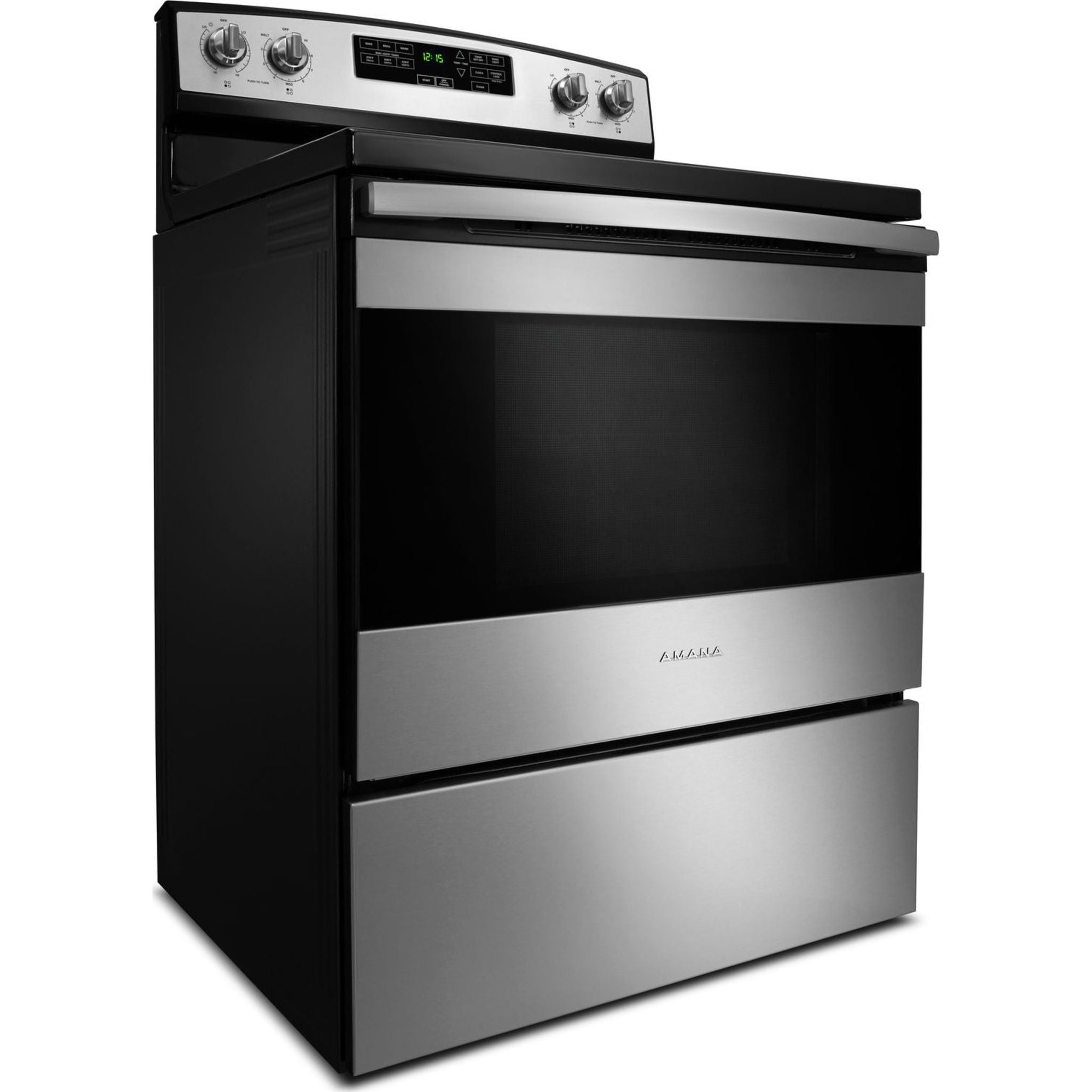 Amana Self-Cleaning Range YAER6603SFS - 30 Inch Stainless Steel Gas Oven with 5 Burners & Convection Bake - Perfect for Home Kitchens & Professional Cooking