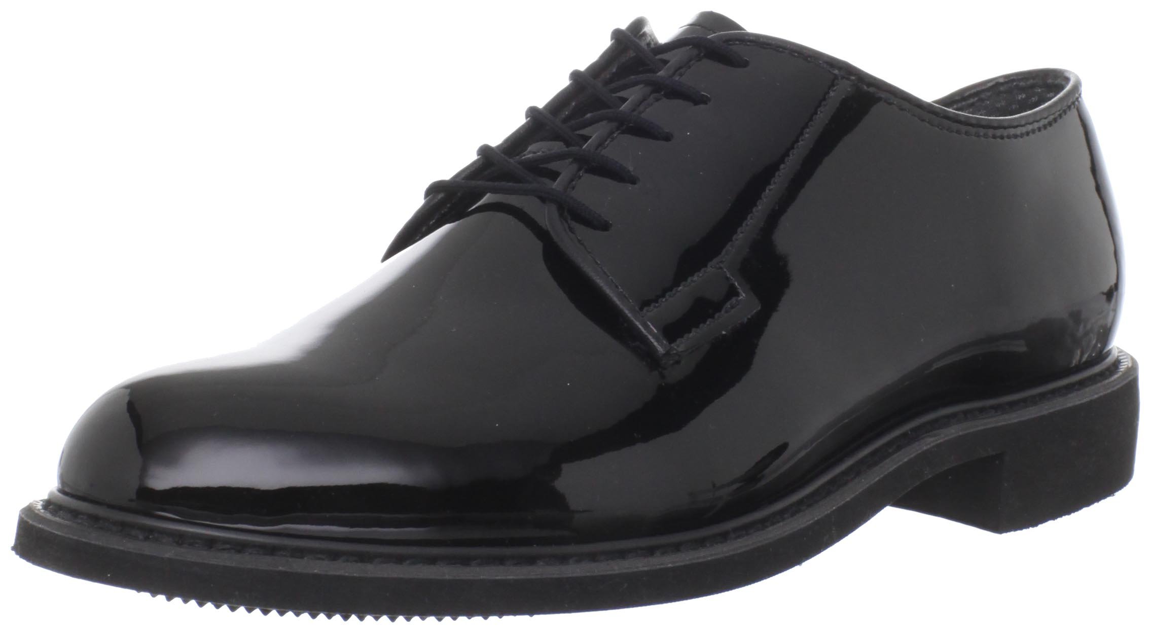 Bates Men's High Gloss Military Oxford Uniform Shoes - Durable Dress Shoes for Police, Security & Formal Occasions