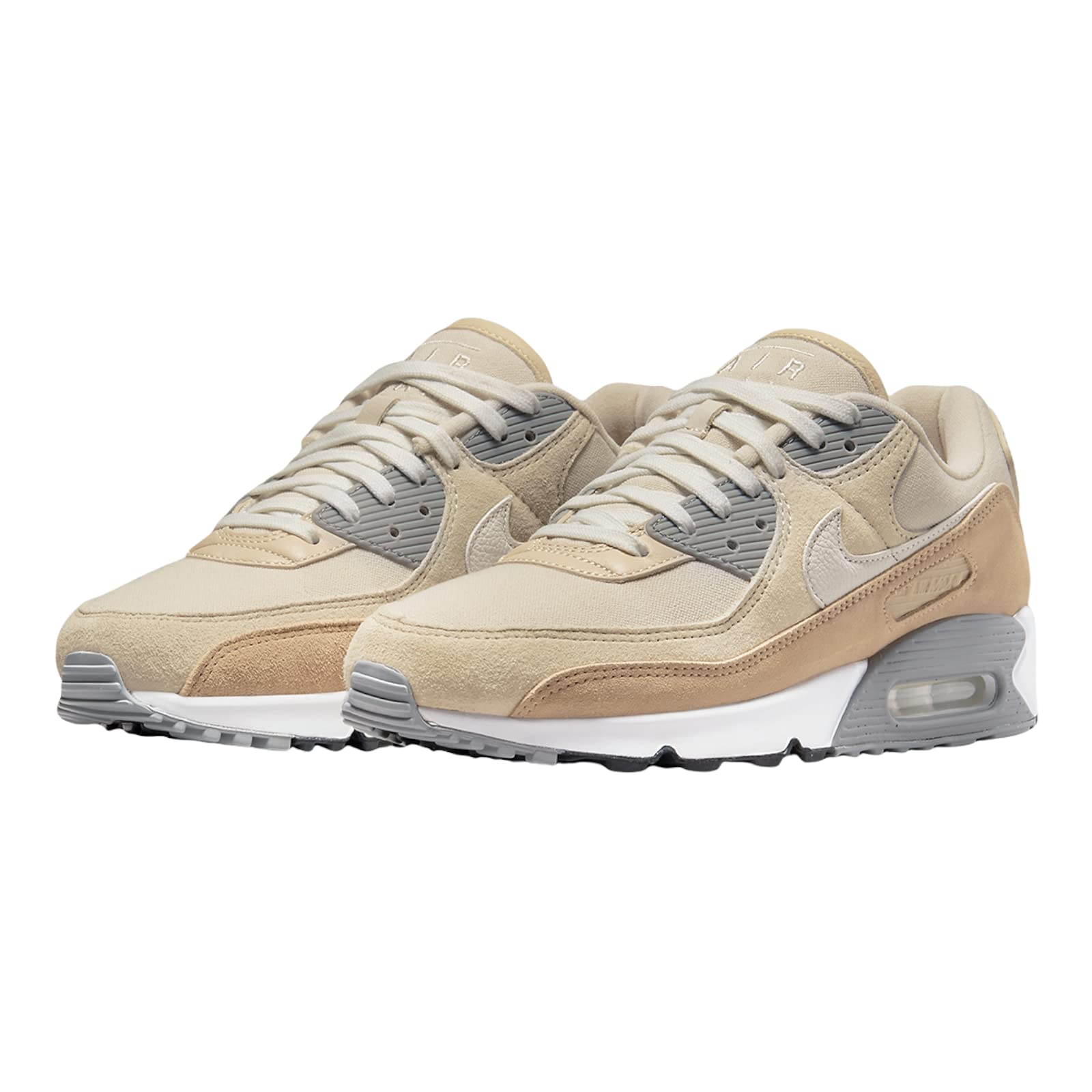 Nike Air Max 90 Unisex Sneakers - Tan Grey Limited Edition DA1641-201 | Comfortable Running Shoes for Men & Women | Perfect for Jogging, Gym Workouts & Casual Wear