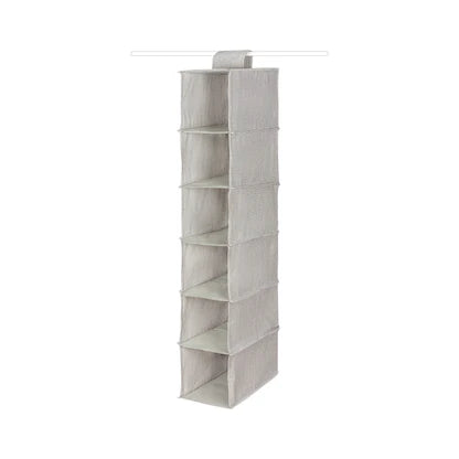 6-Tier Hanging Shoe Organizer - Space Saving Closet Storage for Sneakers, Heels & Boots - Perfect for Bedroom, Closet or Entryway Organization