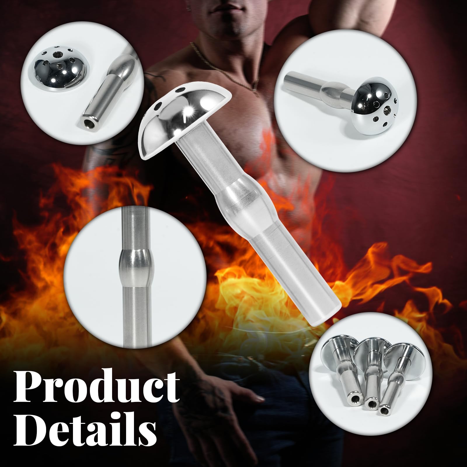 Stainless Steel Hollow Urethral Sound Plug Catheter - 8mm Penis Expander for Male Masturbation & Sensual Play - Medical Grade Sex Toy for BDSM & Adult Pleasure