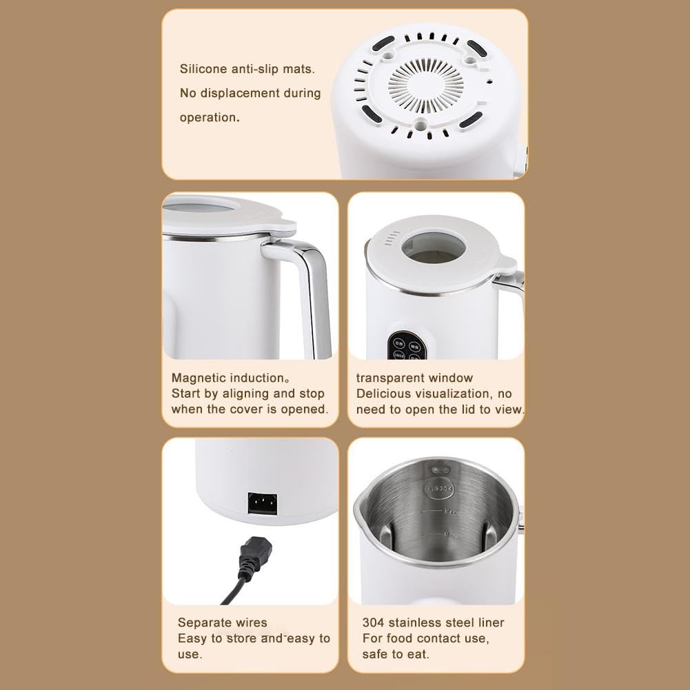 40oz Automatic Nut Milk Maker Machine - 8-in-1 Soy Milk Maker for Homemade Almond, Oat, Soy Milk & Juice with Timer, Auto Clean & Keep Warm | Perfect for Vegan, Keto & Healthy Lifestyle