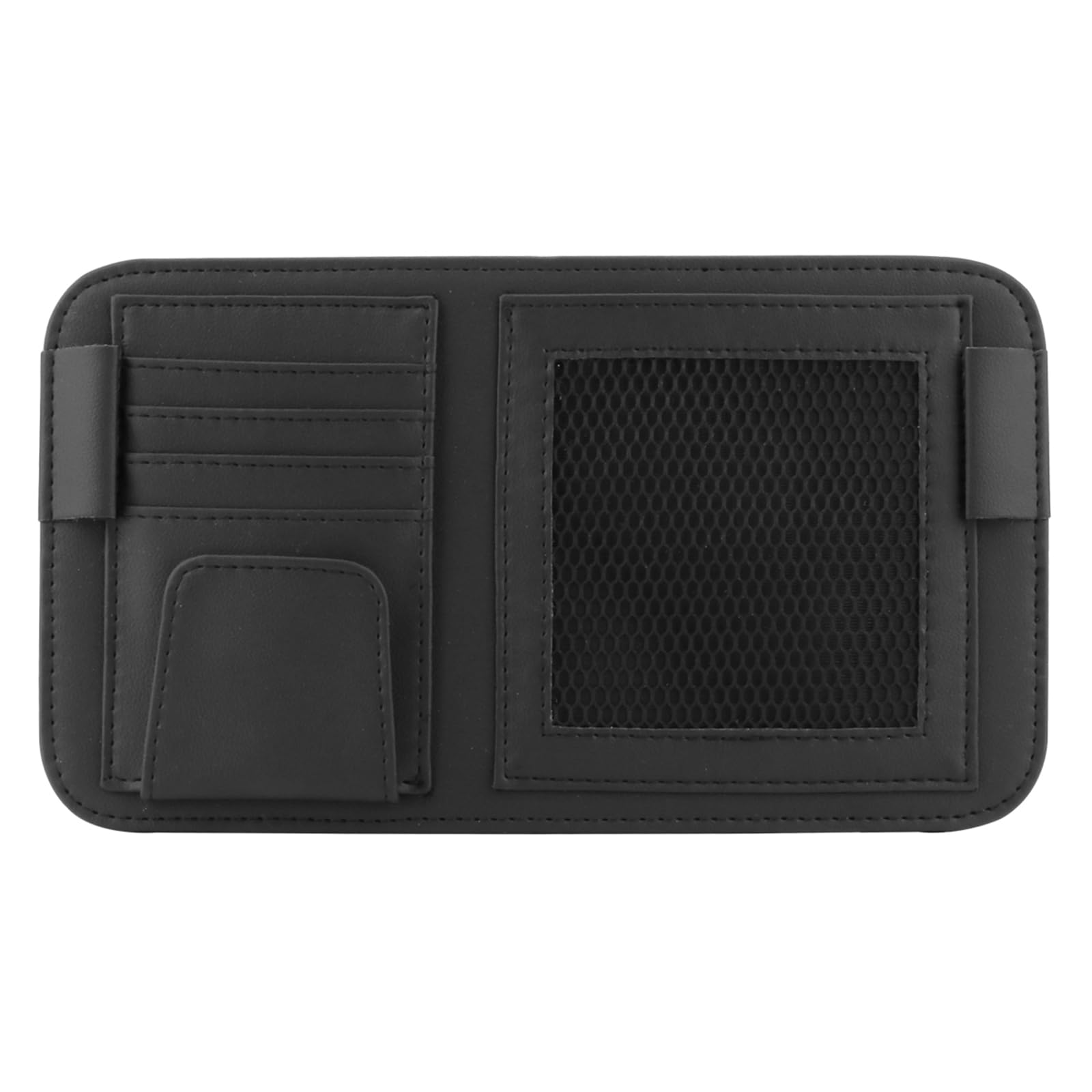 Classic Elegant Modern Car Sun Visor Organizer with Sunglasses Holder & Multi-Pockets - Perfect for Storing Car Registration, License, Insurance Cards, Pens & Keys | Ideal for Road Trips & Daily Commute